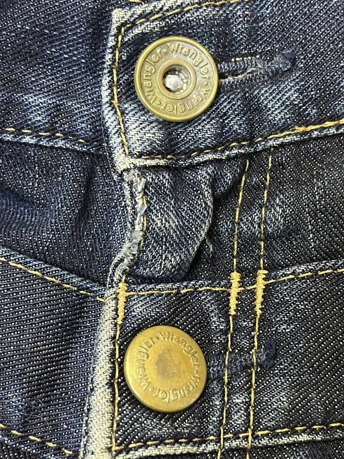 Wrangler Vintage 90s Japanese WRANGLER double waist distressed jeans Size US 34 / EU 50 - 23 Thumbnail