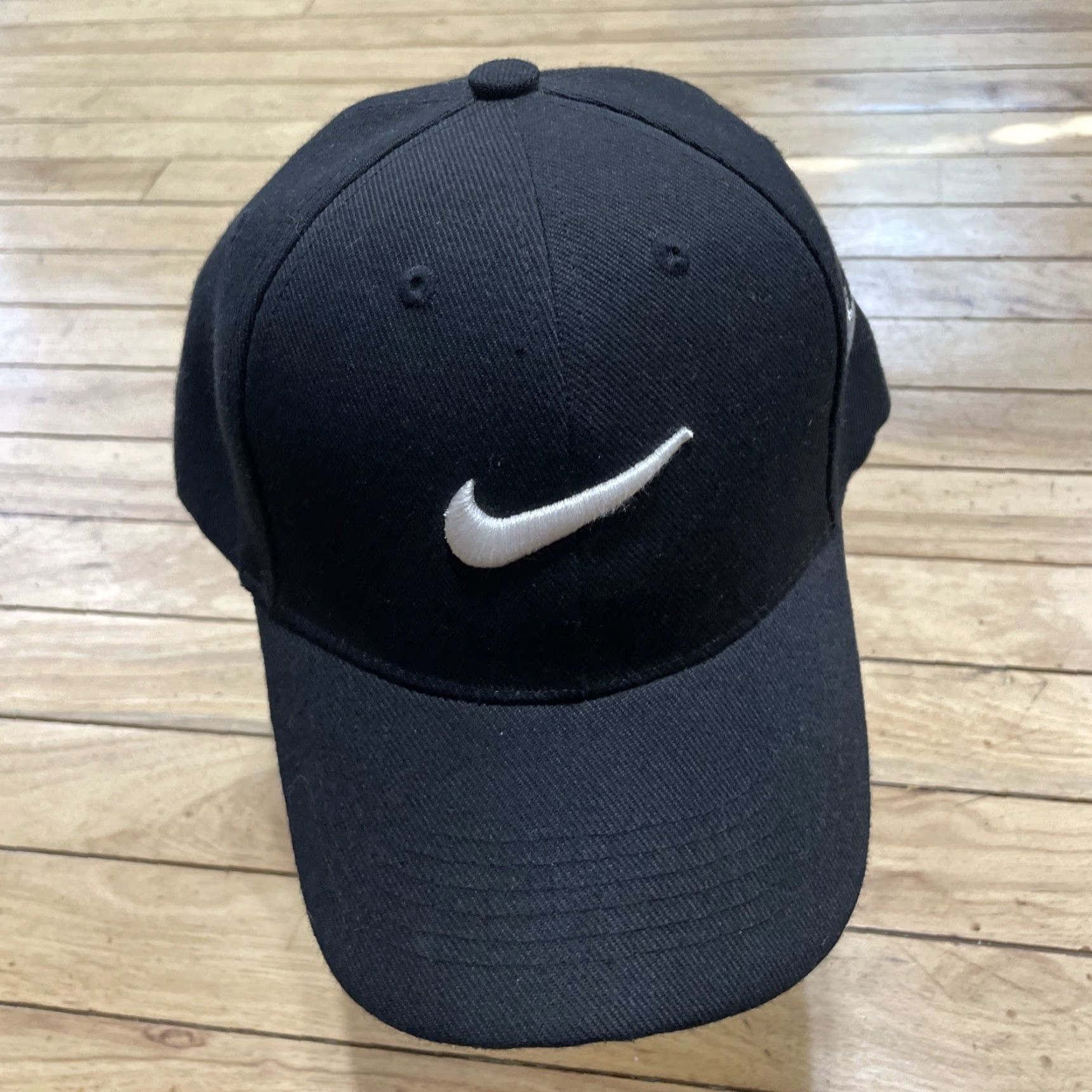 Nike Nike Check Logo Hat Black White Streetwear Adjustable Clasp Adult Men Size ONE SIZE - 2 Thumbnail