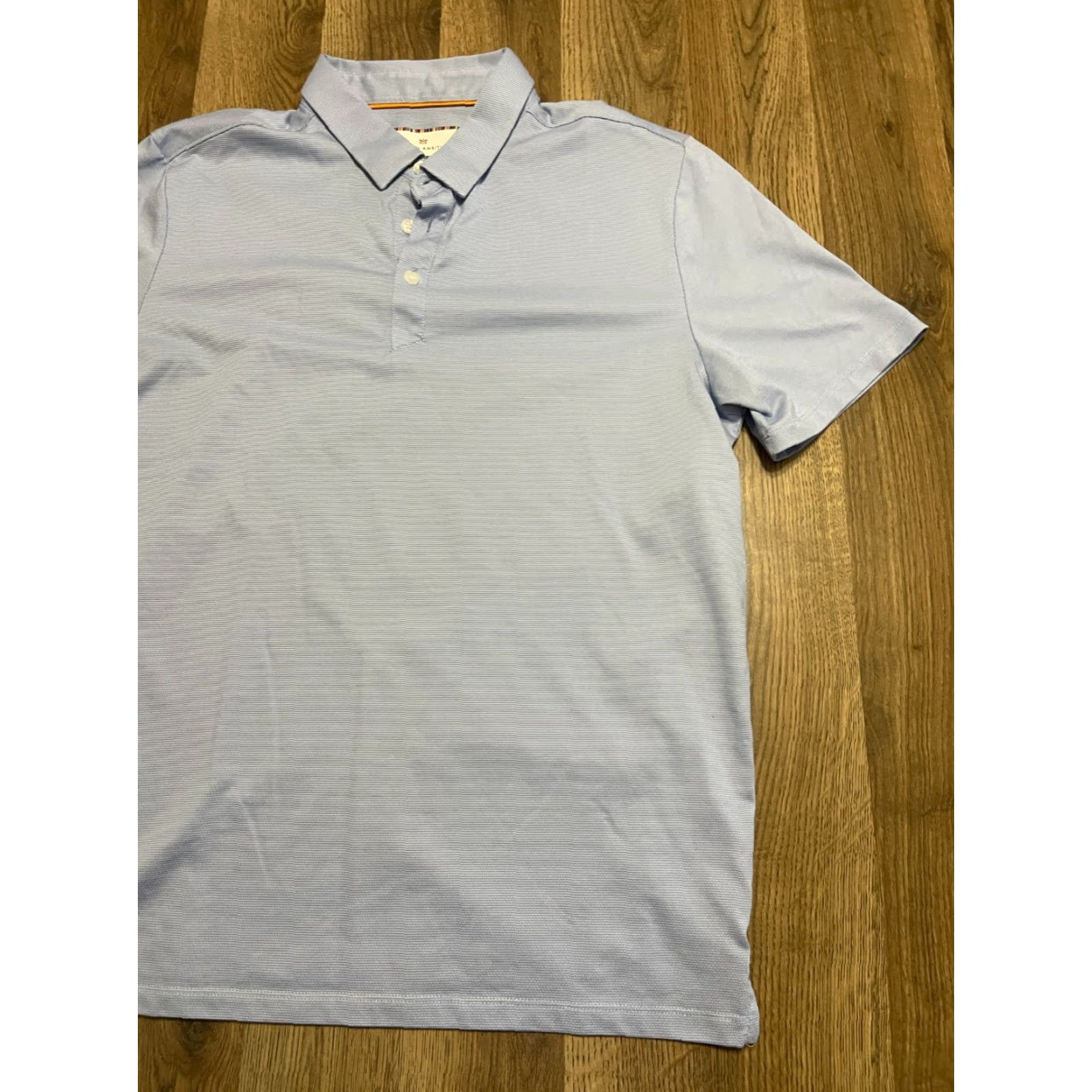 Vintage Modern Ambition Shirt Polo Short Sleeve, Men's Medium, Blue, 1/4 Buttons, Casual, Regular Fit Size US M / EU 48-50 / 2 - 4 Thumbnail