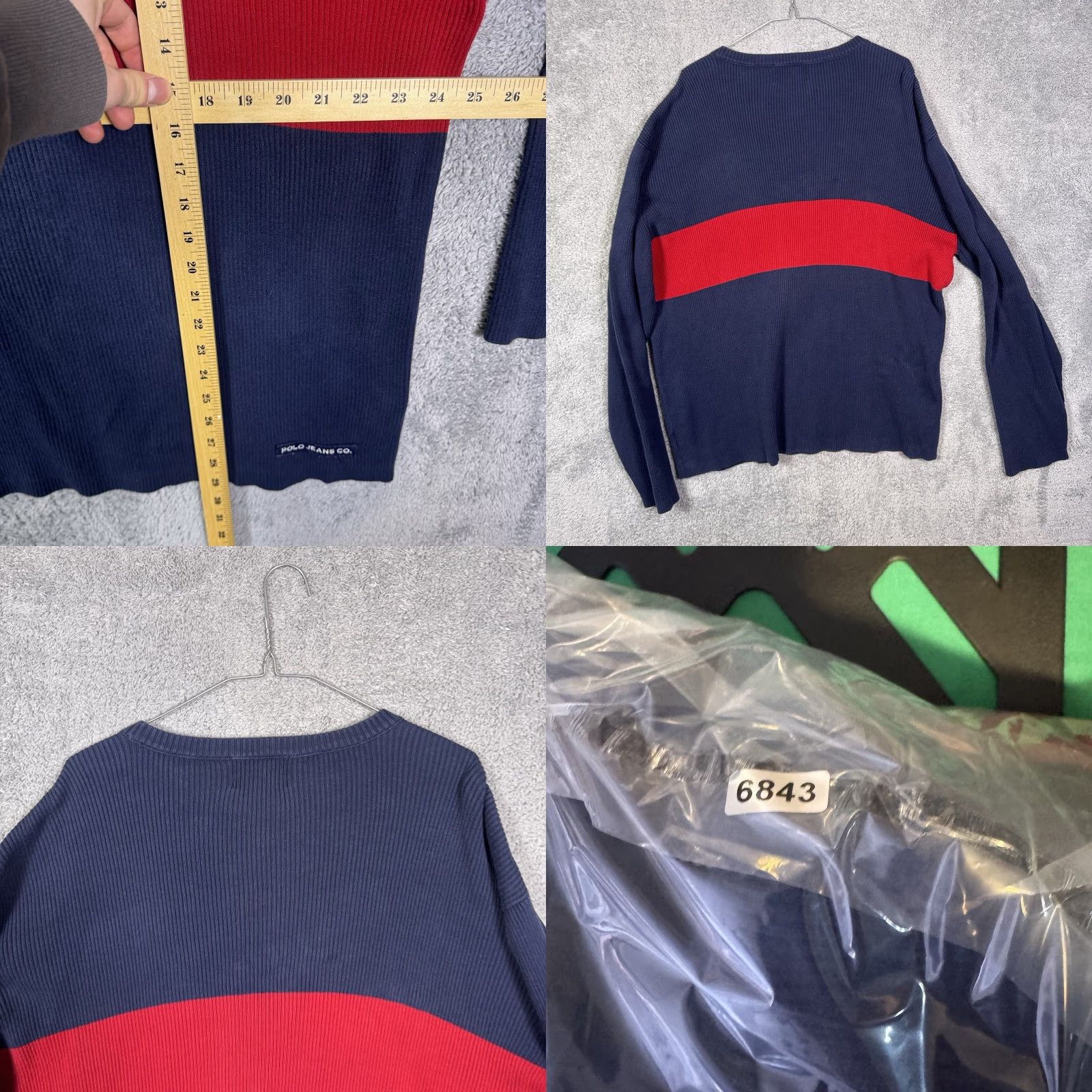 Polo Ralph Lauren VINTAGE Ralph Lauren Sweater Mens XL Ribbed Knit Polo Jeans Co Rugby Japan Y2K Size US XL / EU 56 / 4 - 8 Thumbnail