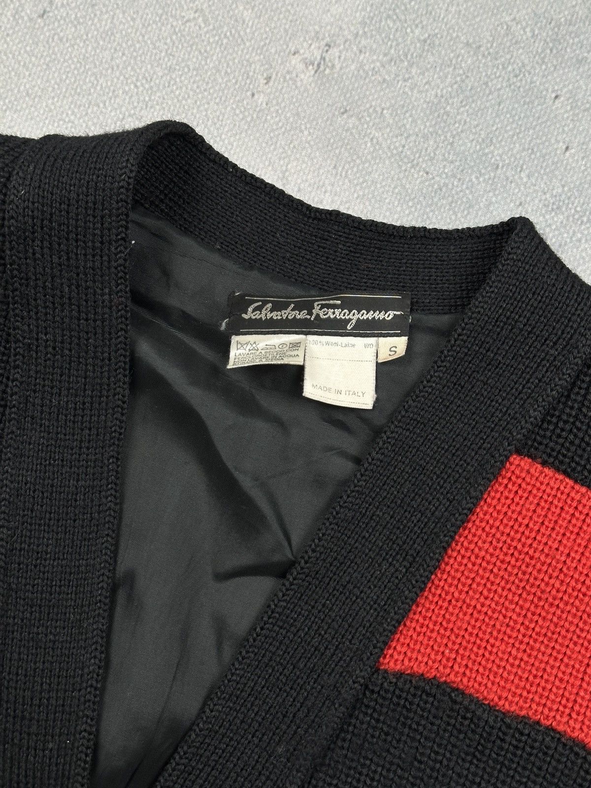 Salvatore Ferragamo Salvatore Ferragamo Geometric Wool Cardigan Archive Italy Size S / US 4 / IT 40 - 15 Thumbnail