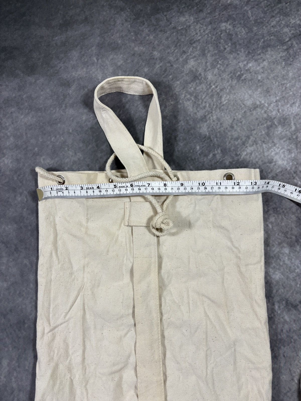 Vintage Vintage Canvas Sling Bag Natural Laundry Tote Messenger Side Size ONE SIZE - 8 Thumbnail