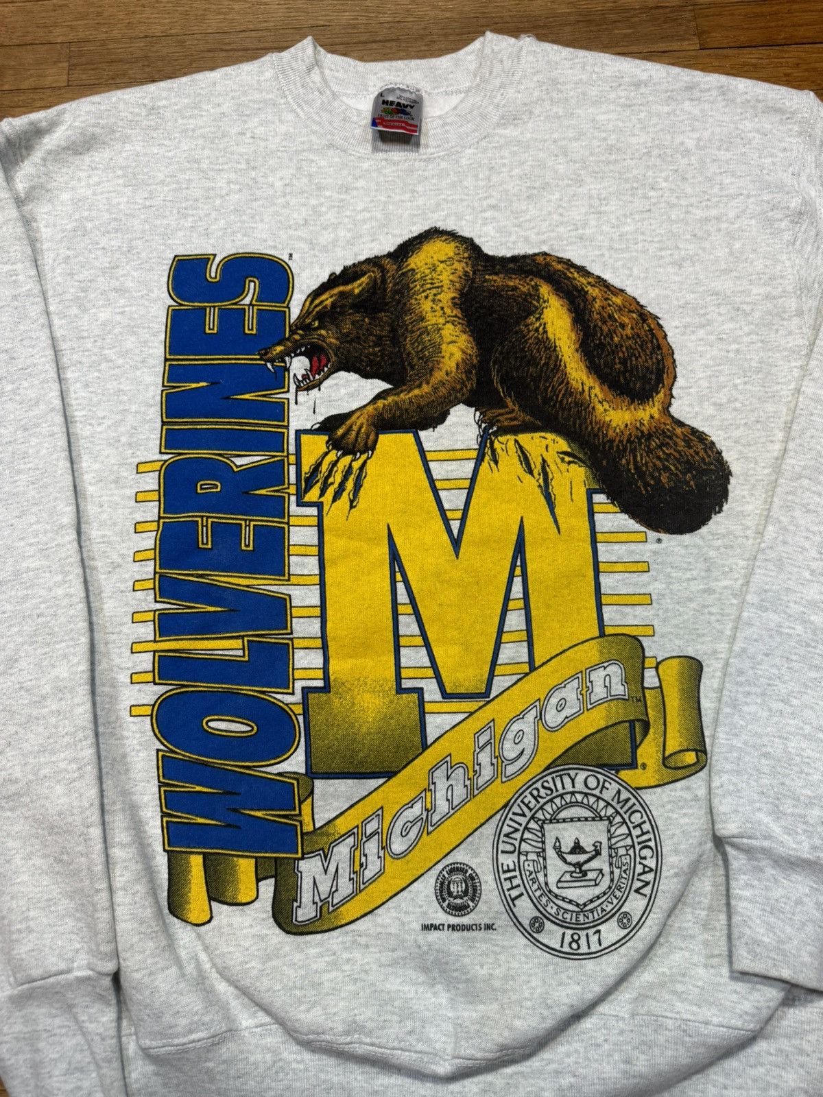 Vintage Vintage Michigan Wolverines Sweatshirt Size US L / EU 52-54 / 3 - 3 Thumbnail