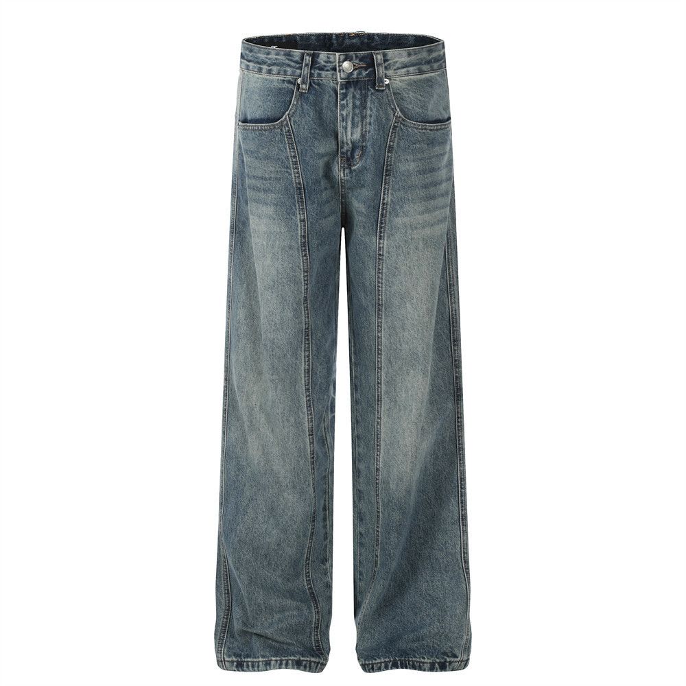 Japanese Brand × Jean American retro washed distressed patchwork jeans Size US 34 / EU 50 - 1 Thumbnail