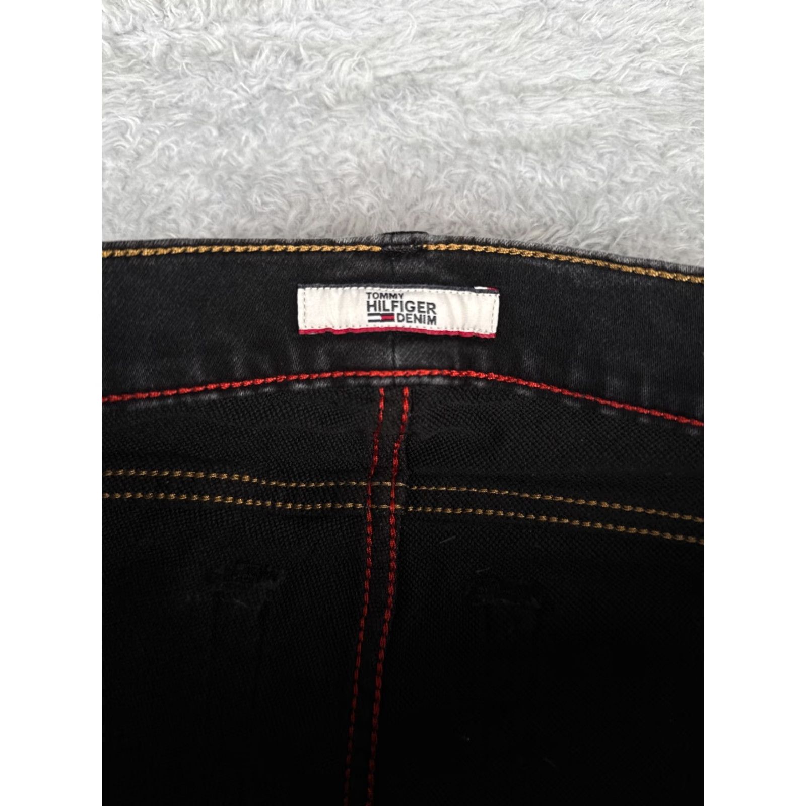 Tommy Hilfiger Tommy Hilfiger Jeans Womens 4 Black Denim Skinny Tapered Mid Rise Cotton 27x28 Jeans Womens Black Tomm y Hilfiger Size 27" / US 4 / IT 40 - 6 Thumbnail