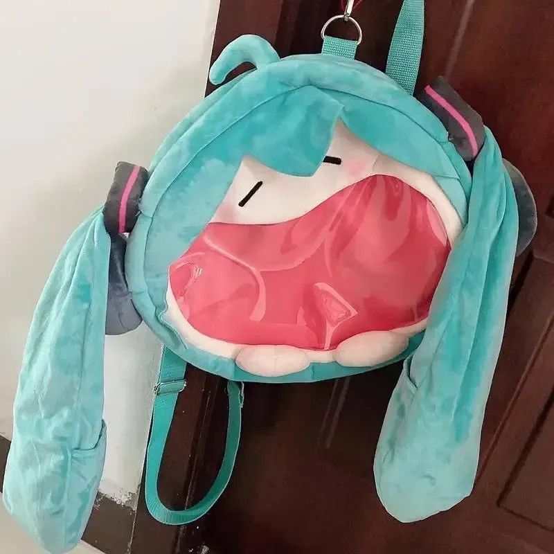 Vintage Kawaii Anime Hatsune Miku Cosplay Plush Backpack Size ONE SIZE - 4 Thumbnail