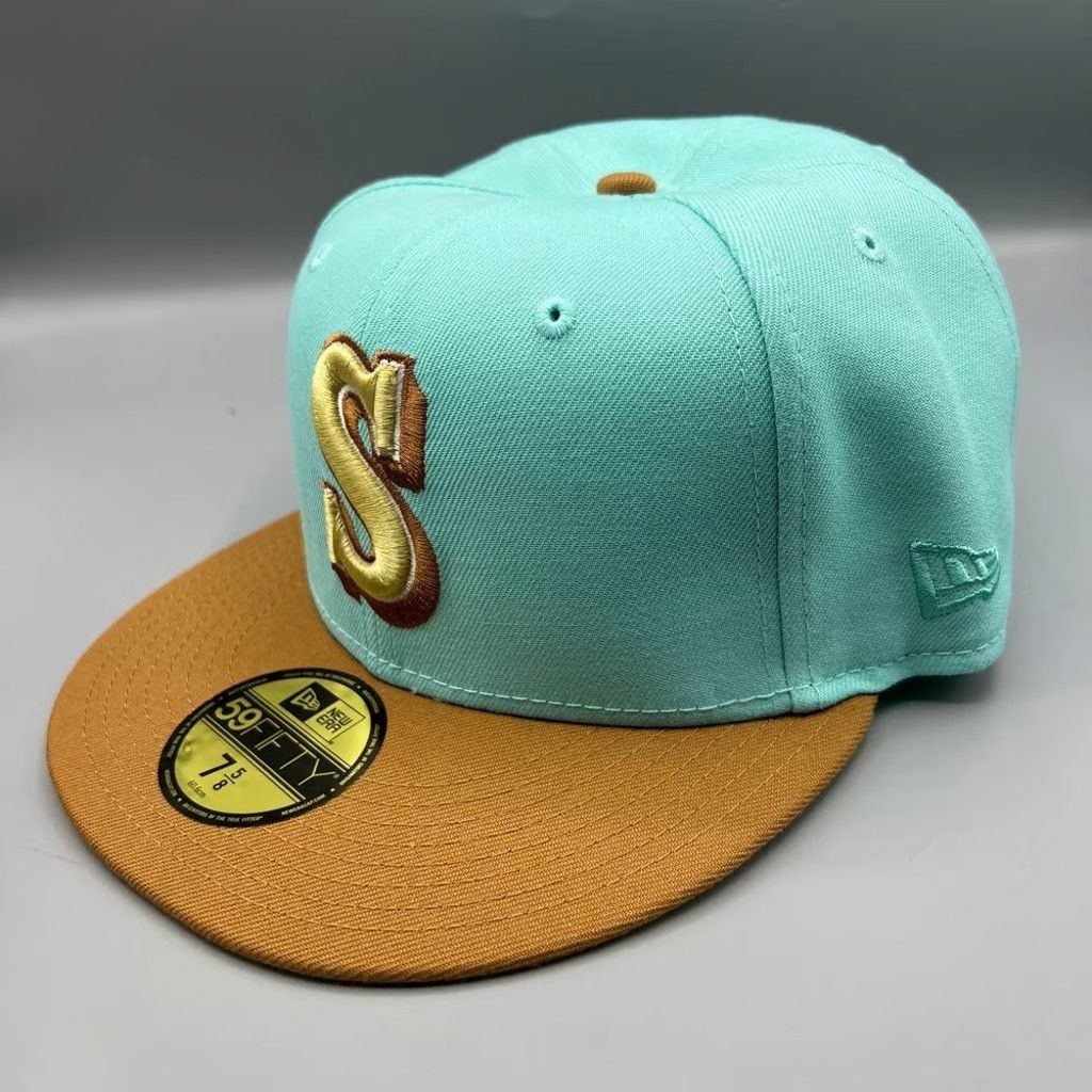 New Era Seattle Mariners Hat Men 7 5/8 59Fifty New Era Fitted Cap Size ONE SIZE - 3 Thumbnail