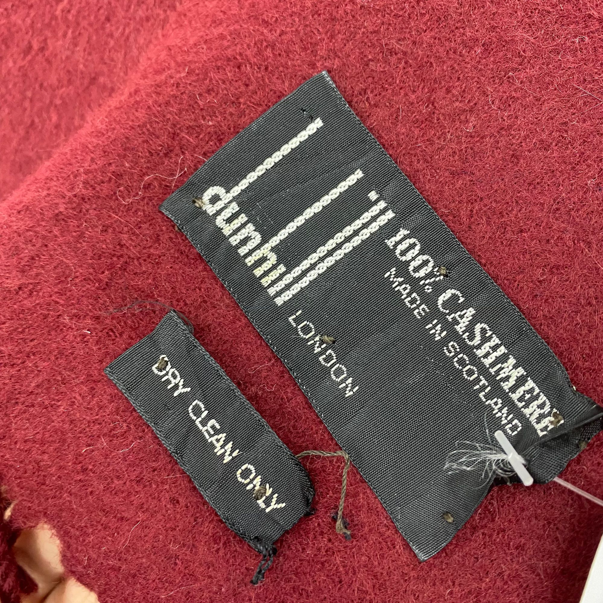 Alfred Dunhill Vintage Dunhill Scarf Muffler Wool Cashmere Fringe Scarves Size ONE SIZE - 5 Thumbnail