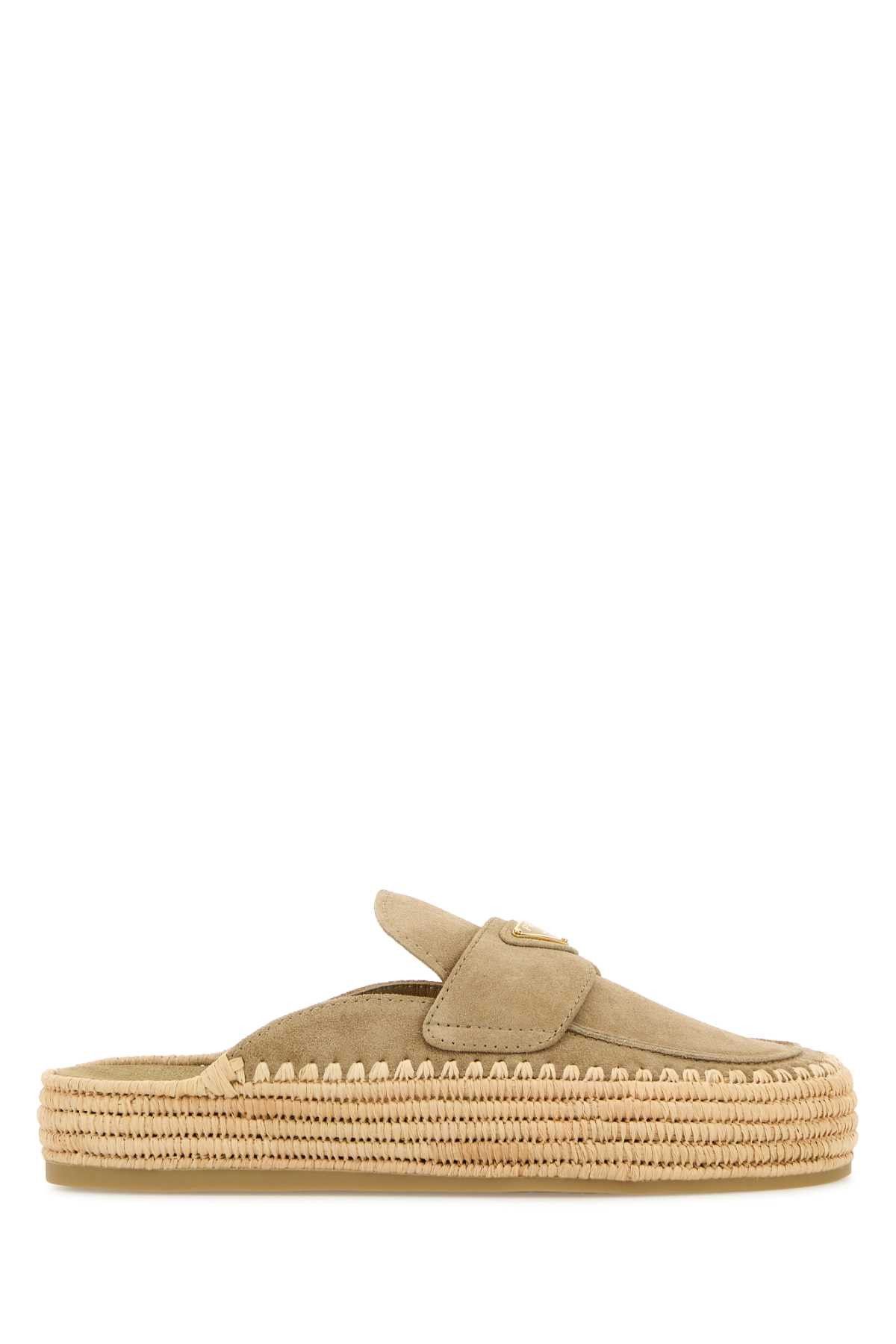 サンダル・ミュール PRADA Ivory Leather Shuffle Slippers Prada Shuffle Fringed Leather Mules | Saks Fifth Avenue
