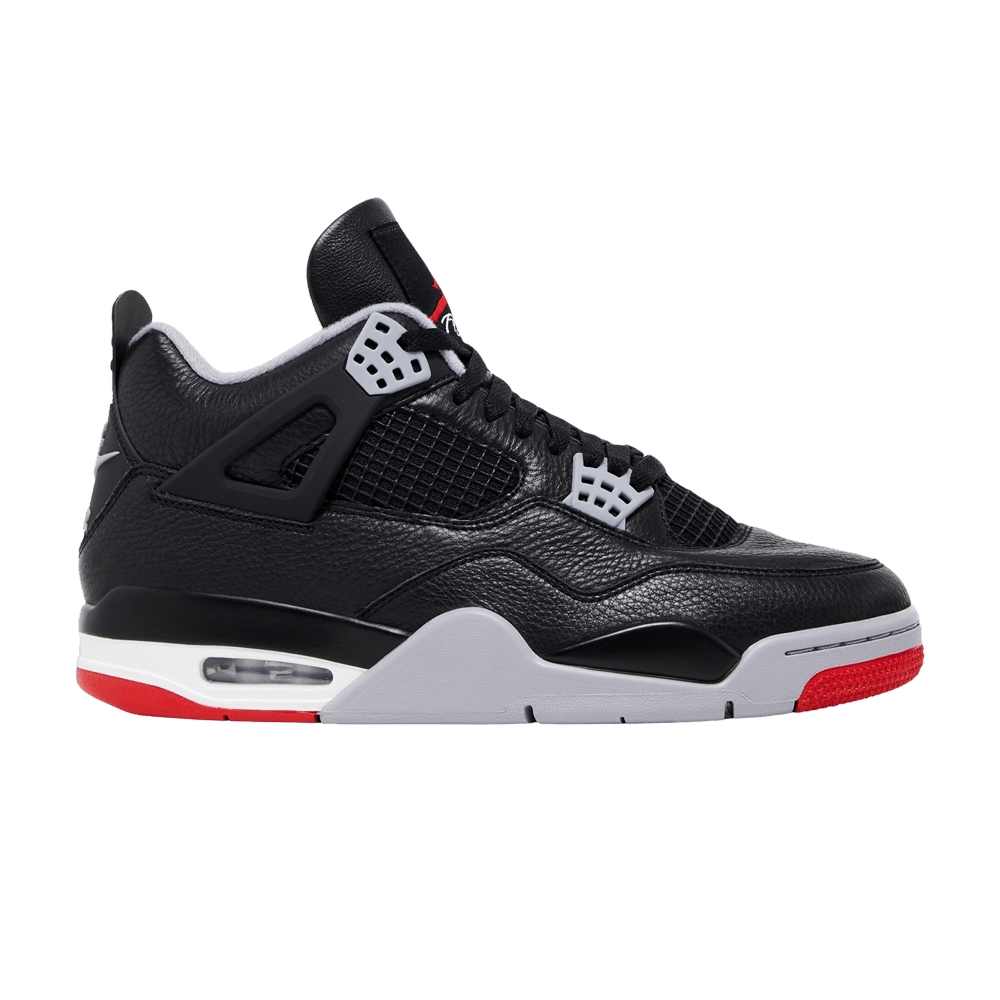 image of Air Jordan 4 Retro Bred Reimagined Shoes in Black, Men's (Size 8)