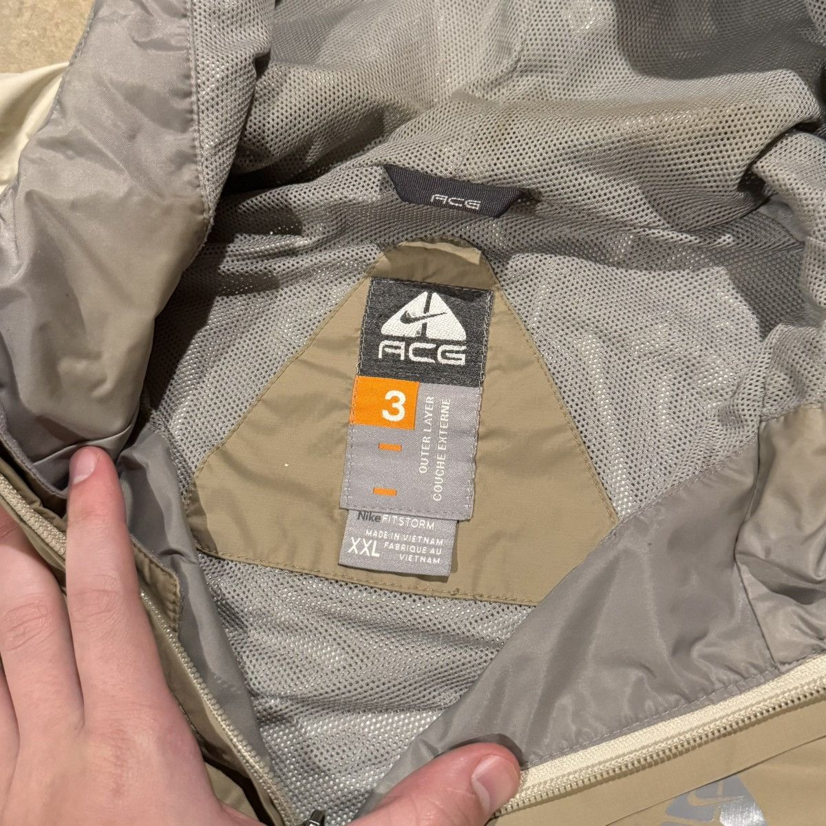 Nike ACG Vtg 2000s Nike ACG Outer Layer 3 Shell Parka Jacket Beige Size US XXL / EU 58 / 5 - 6 Thumbnail