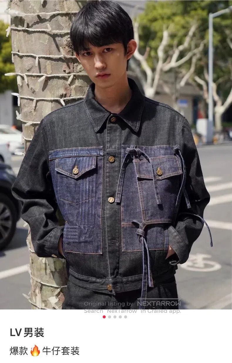 Louis Vuitton Louis Vuitton Dark Blue Pocket Denim Jacket Size US M / EU 48-50 / 2 - 8 Thumbnail