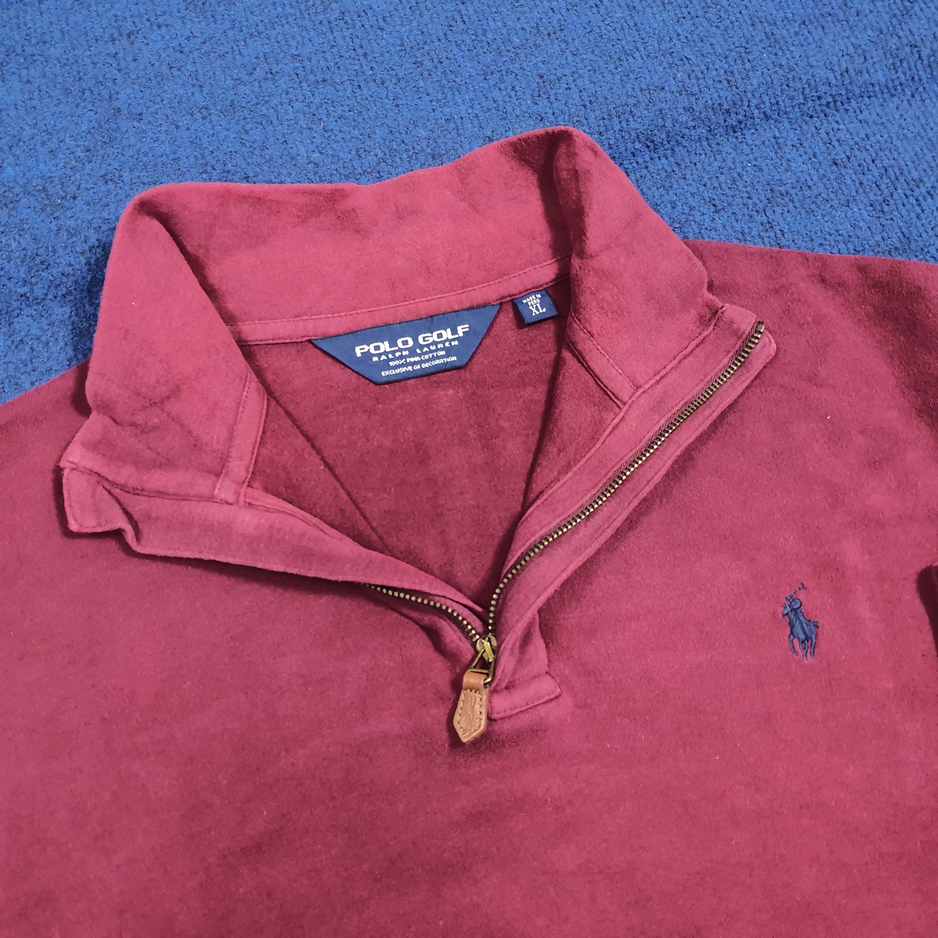 Polo Ralph Lauren Vintage Polo Golf Ralph Lauren Half Zipper Sweatshirt C284N7 Size US XL / EU 56 / 4 - 4 Thumbnail