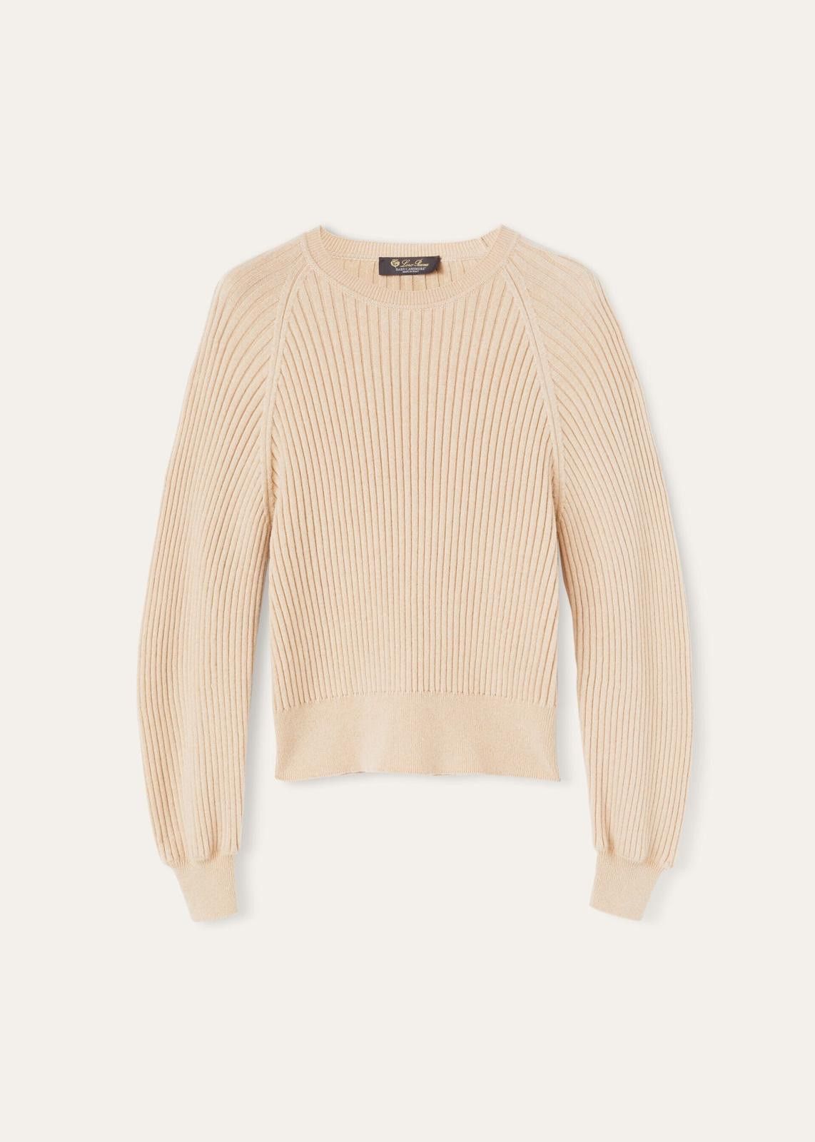 Loro Piana o1srvl11e0125 FAN6270 Lago Sirio Sweater in Cream Size L / US 10 / IT 46 - 1 Thumbnail