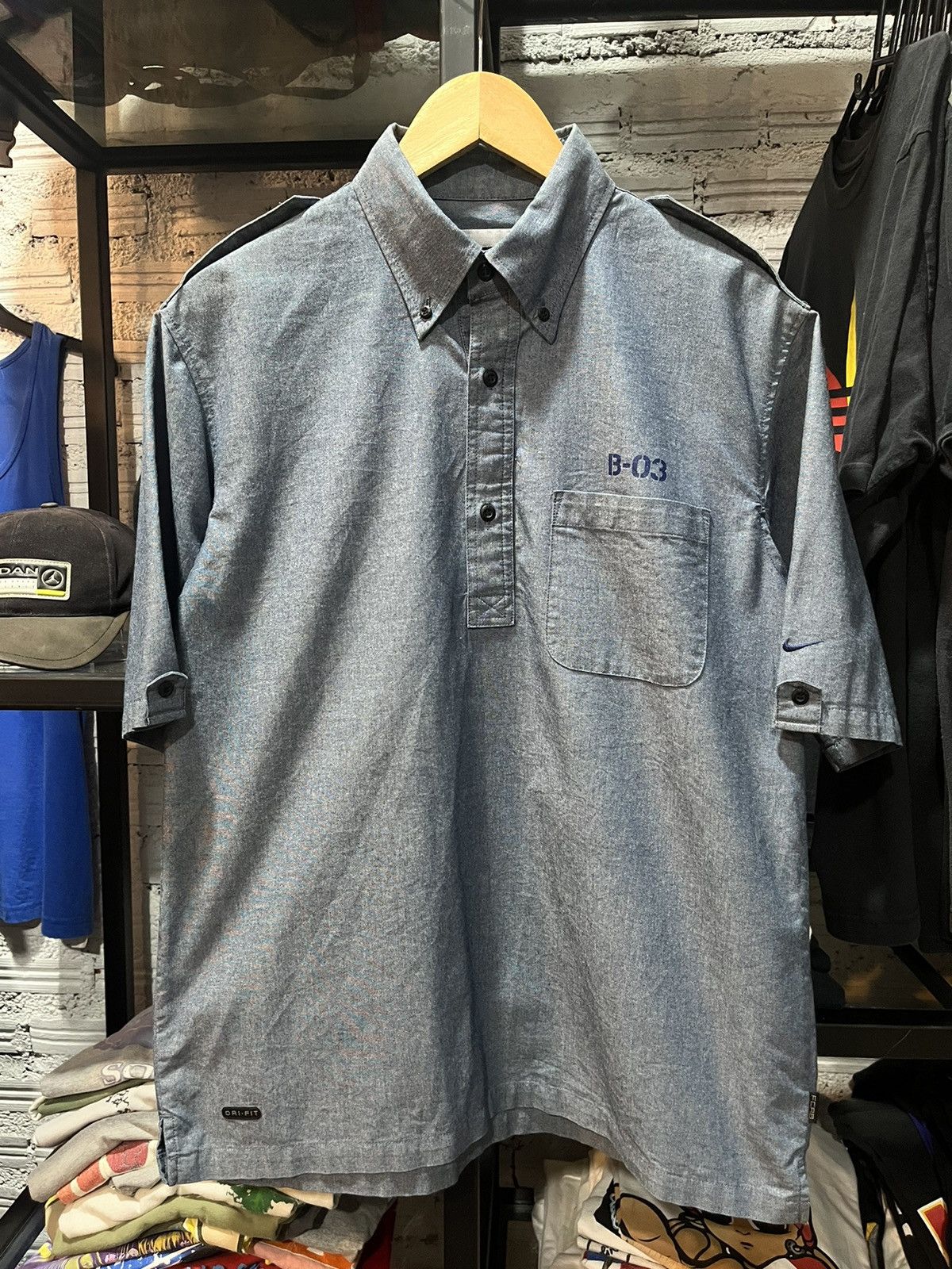 F.C.R.B FCRB x Nike B-03 Swoosh Half Buttons Shirt Size US M / EU 48-50 / 2 - 1 Thumbnail