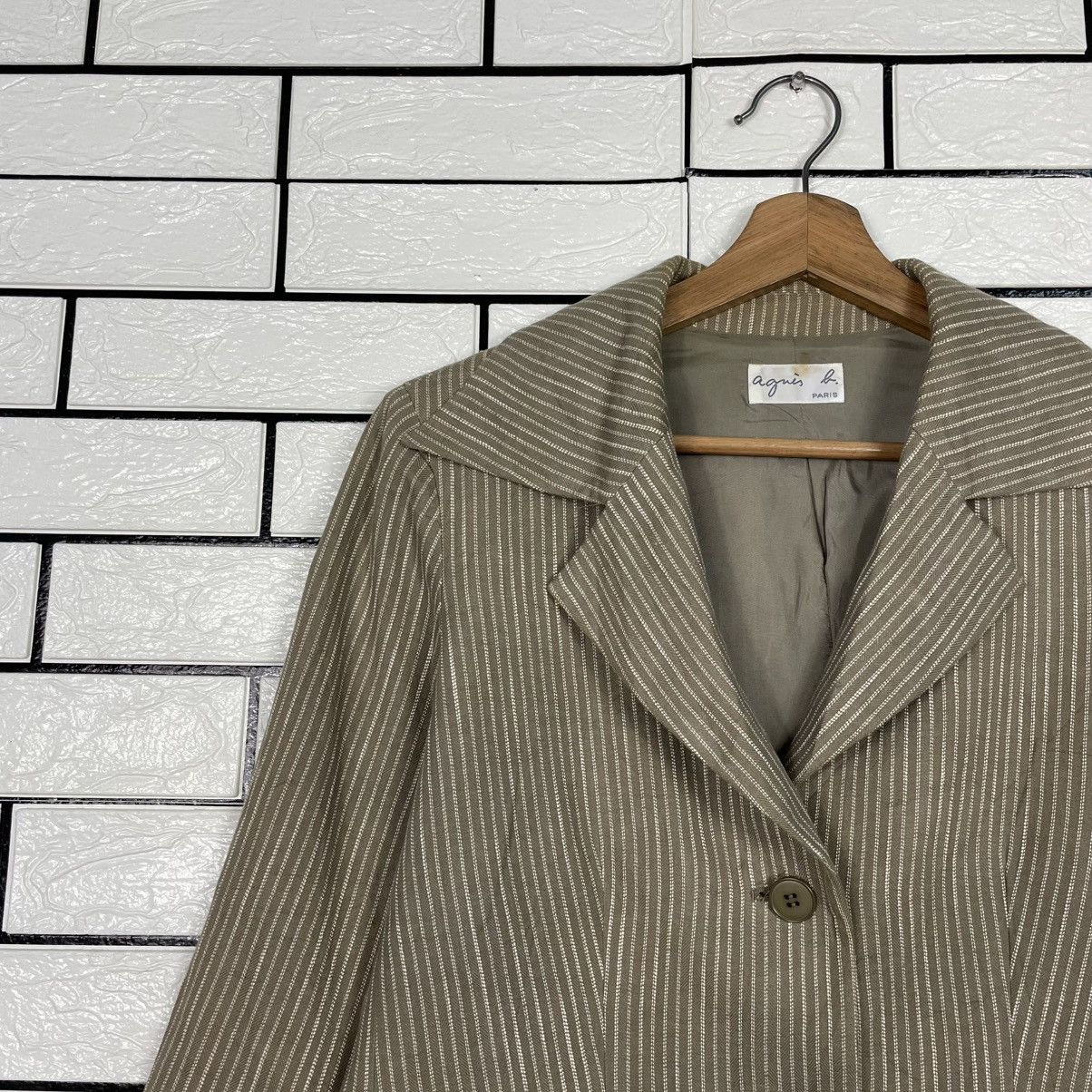 agnes b. Agnes B Stripe Women Jacket Size M / US 6-8 / IT 42-44 - 6 Thumbnail