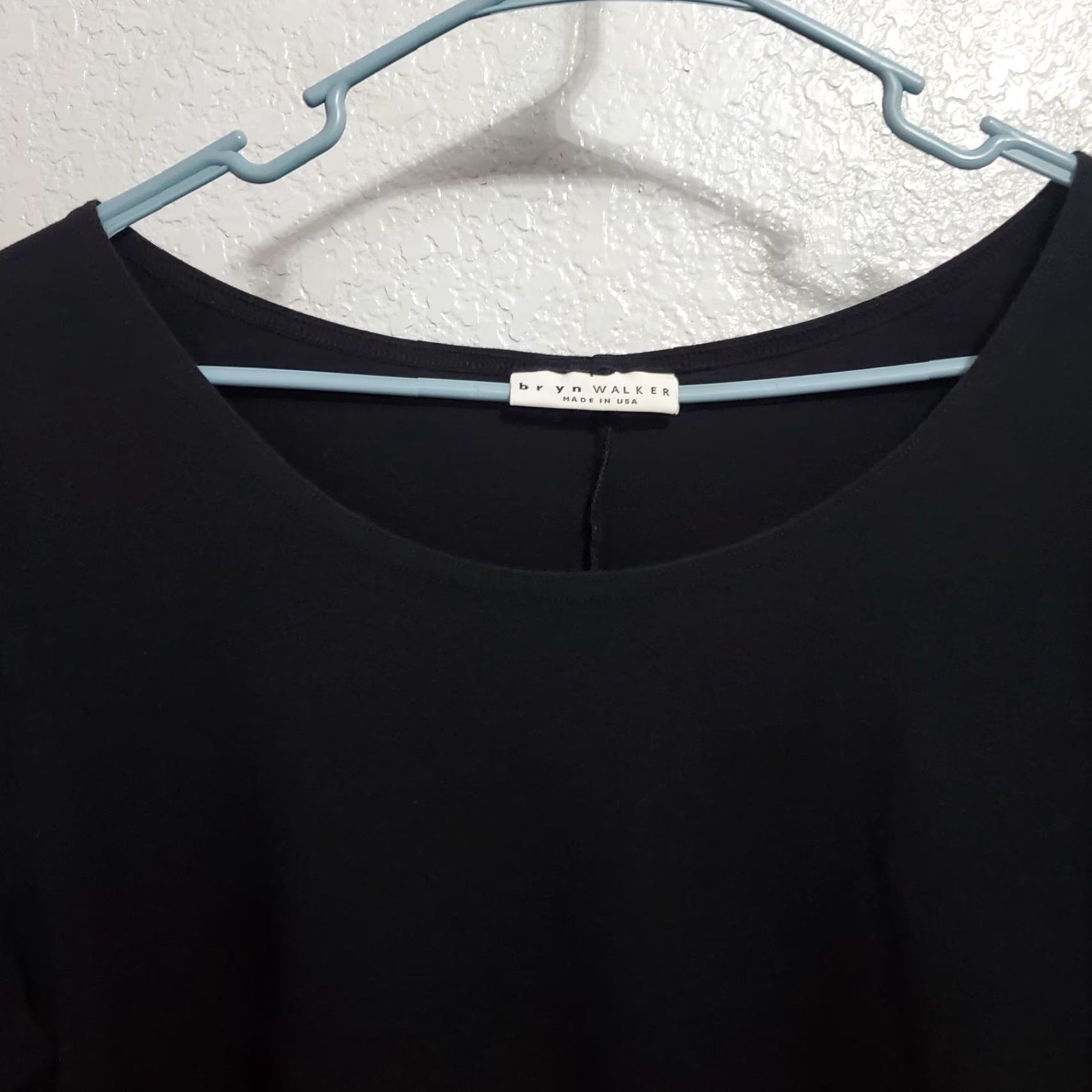 Vintage Bryn Walker Top Women M Black Bamboo Cotton Short Sleeve Tunic Hi Low Minimalist Size M / US 6-8 / IT 42-44 - 6 Thumbnail