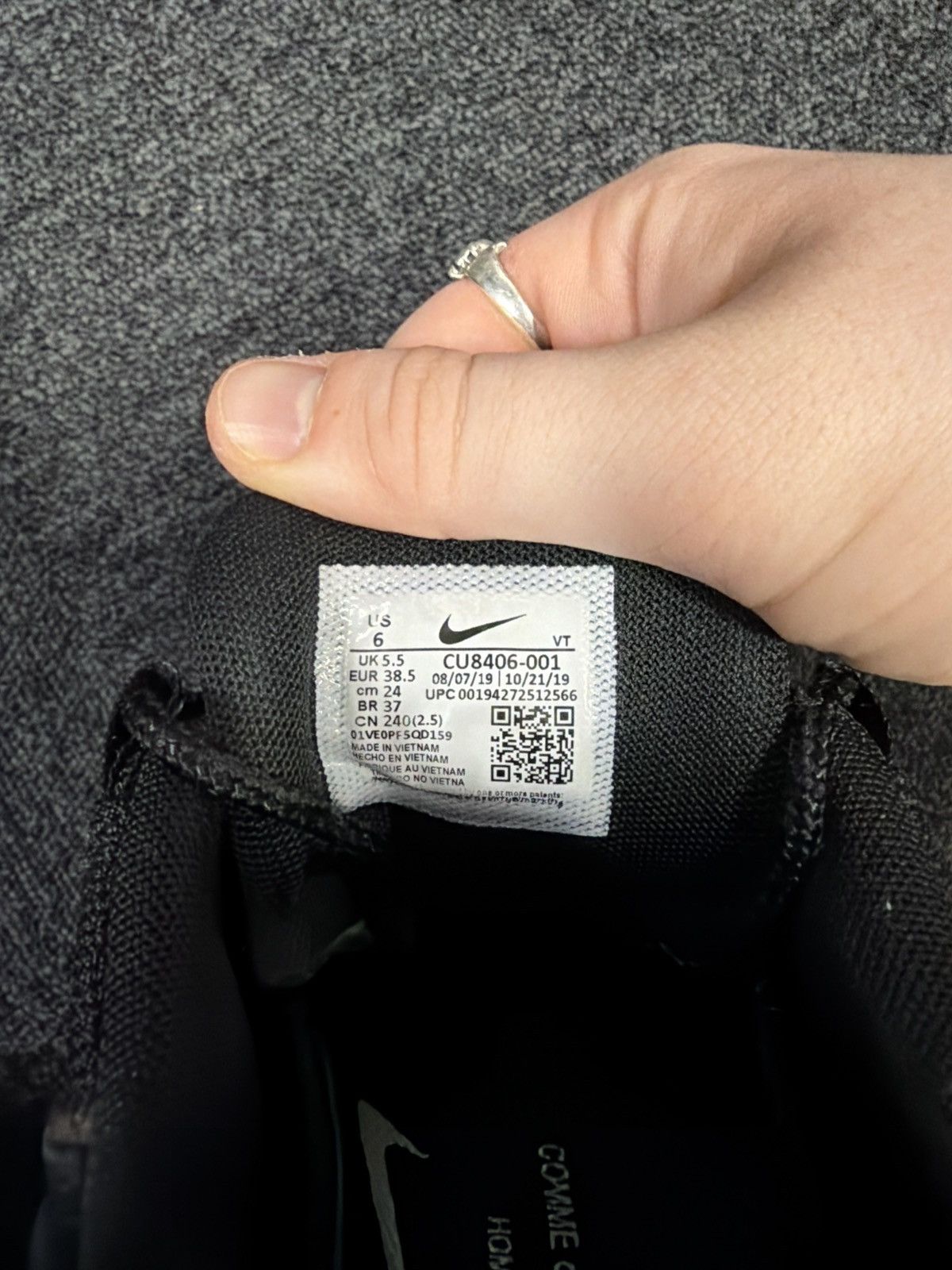 Comme des Garcons × Nike Nike x CDG Air Max 95 Black - Size UK 5.5 / US 6 / EU 38.5 Size US 6 / EU 39 - 8 Thumbnail