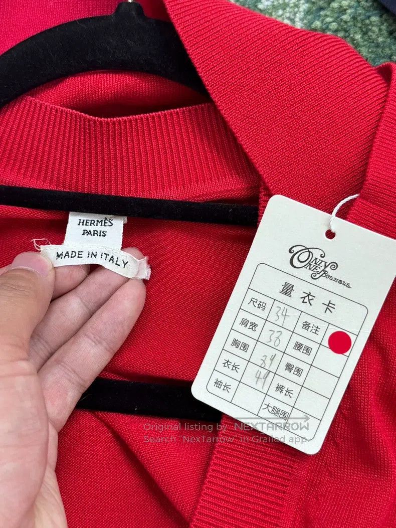 Hermes Hermes Red knit cardigan Size XXS / US 00 / IT 34 - 5 Thumbnail