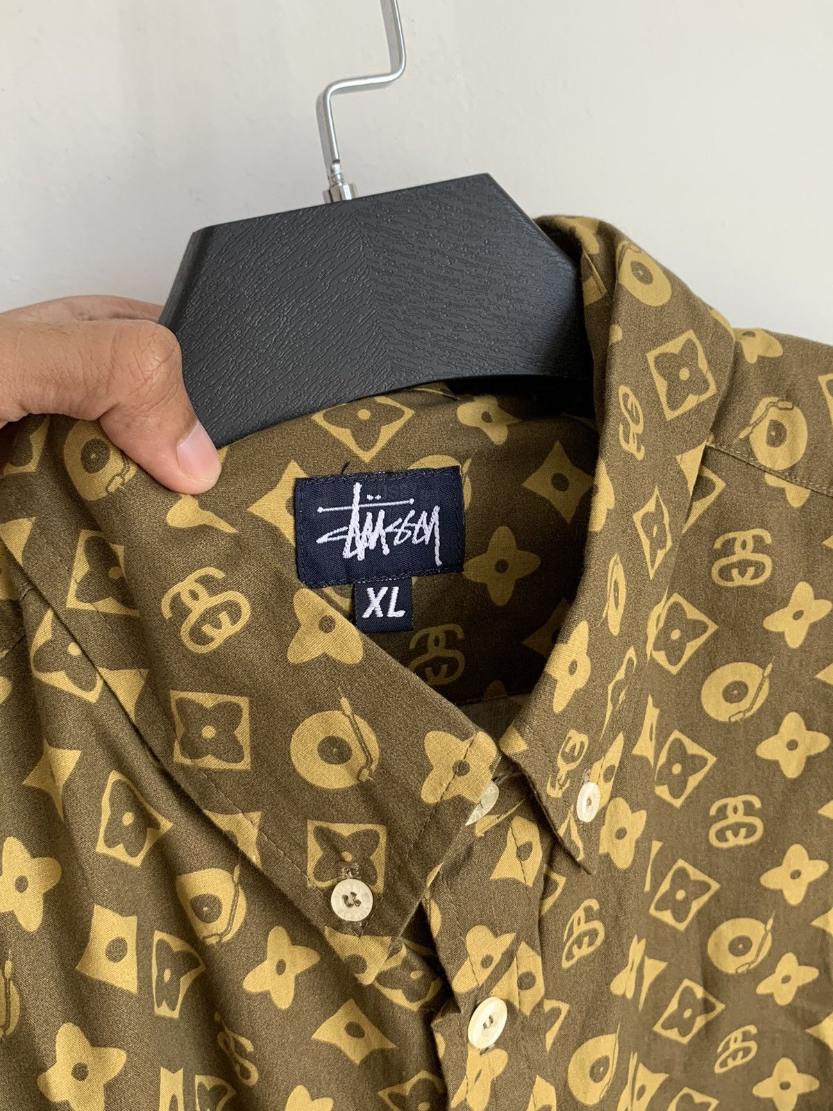 Stussy Vintage Stussy "Monogram" Button Ups Shirt Size US XL / EU 56 / 4 - 3 Thumbnail
