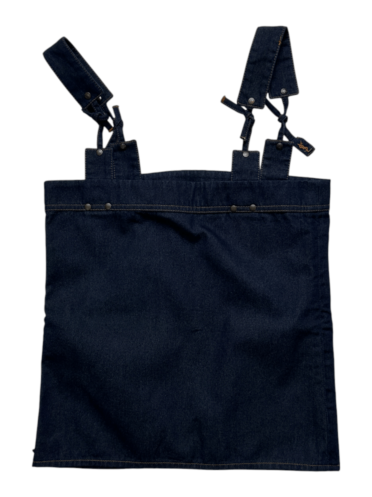 Yves Saint Laurent Yves Saint Laurent Blue Denim Vest With YSL Logo Tab Size XS / US 0-2 / IT 36-38 - 1 Thumbnail
