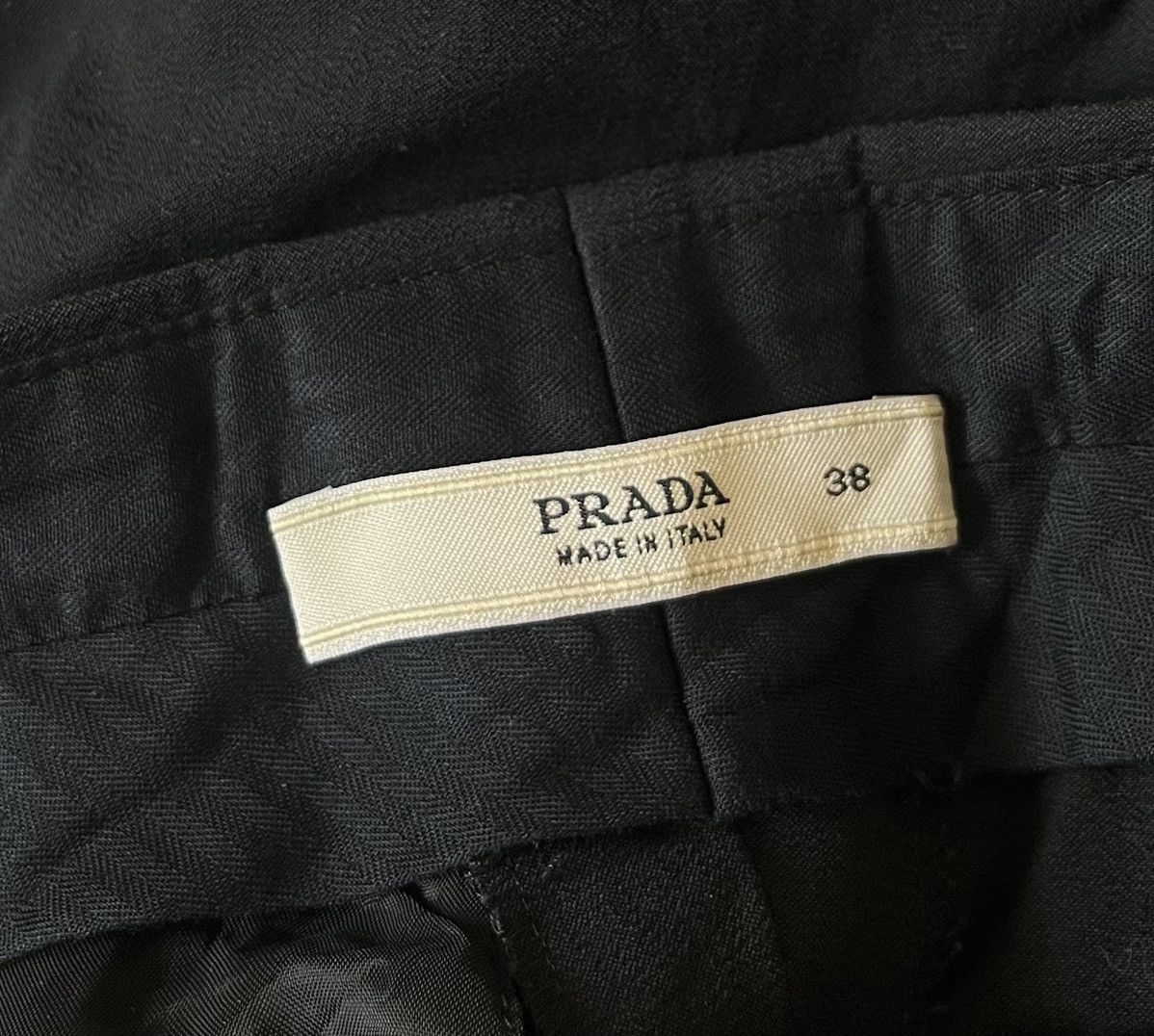 Prada Vintage prada technical straight black trousers Size US 27 - 3 Thumbnail