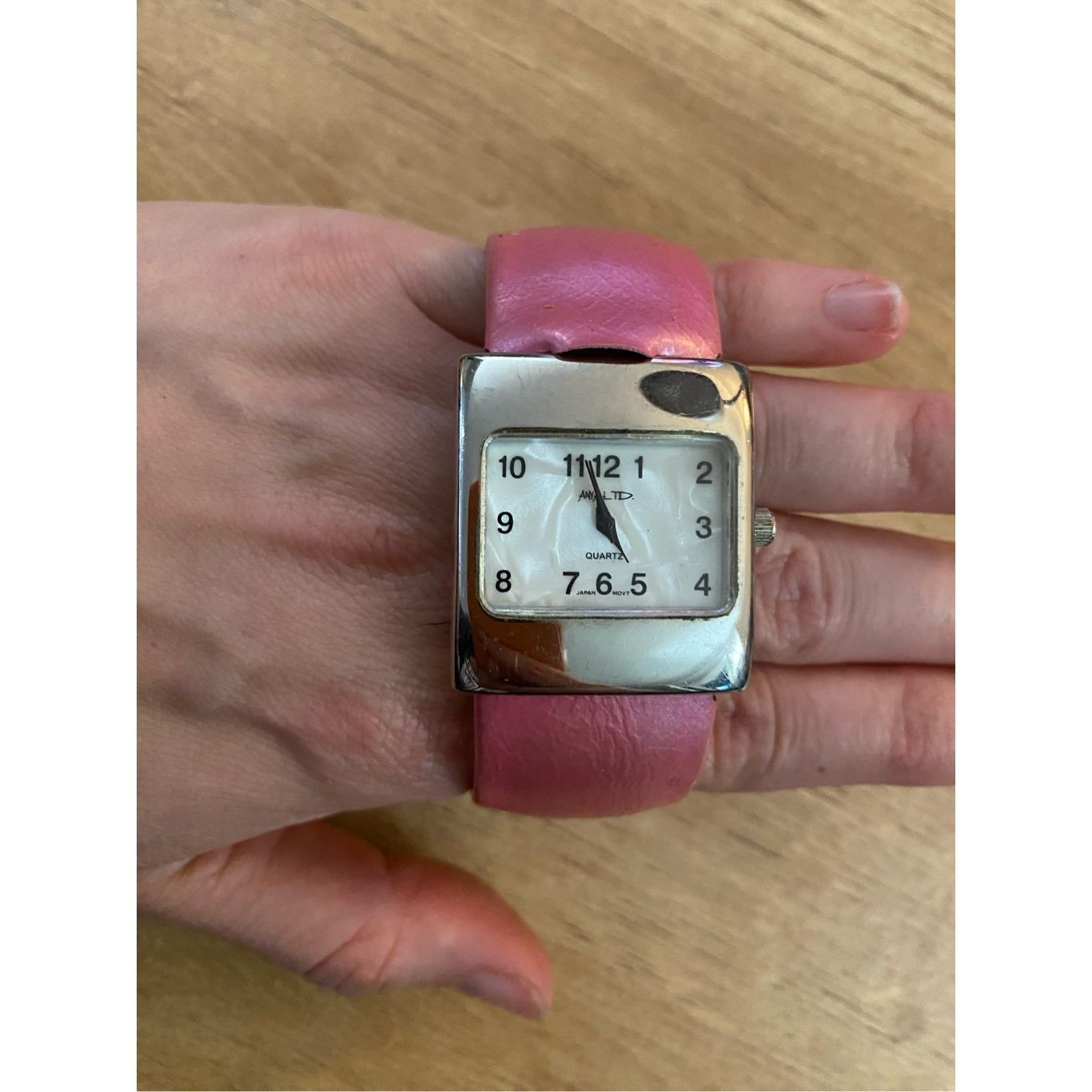 Anya Hindmarch Anya LTD Pink Bracelet Watch- Silver Tone with Pink Band Size ONE SIZE - 1 Thumbnail