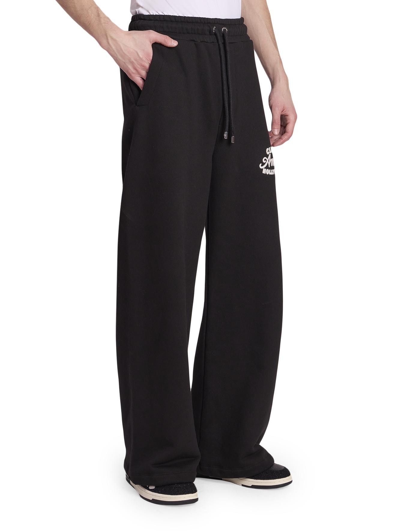 Amiri os11x1225 Club Wide-Leg Sweatpants & Joggers in Black Size US 34 / EU 50 - 3 Thumbnail