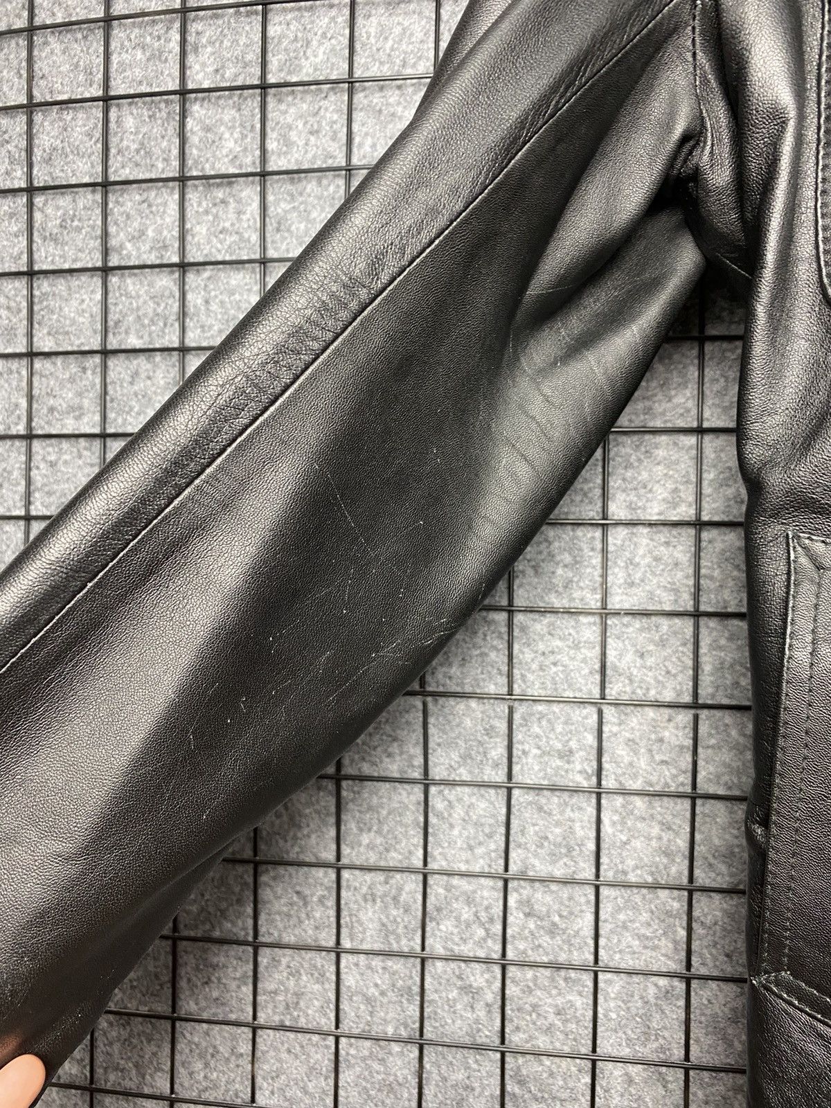 Genuine Leather × Vintage Vintage 90s Genuine Leather Blazer Jacket Size L Size US L / EU 52-54 / 3 - 9 Thumbnail