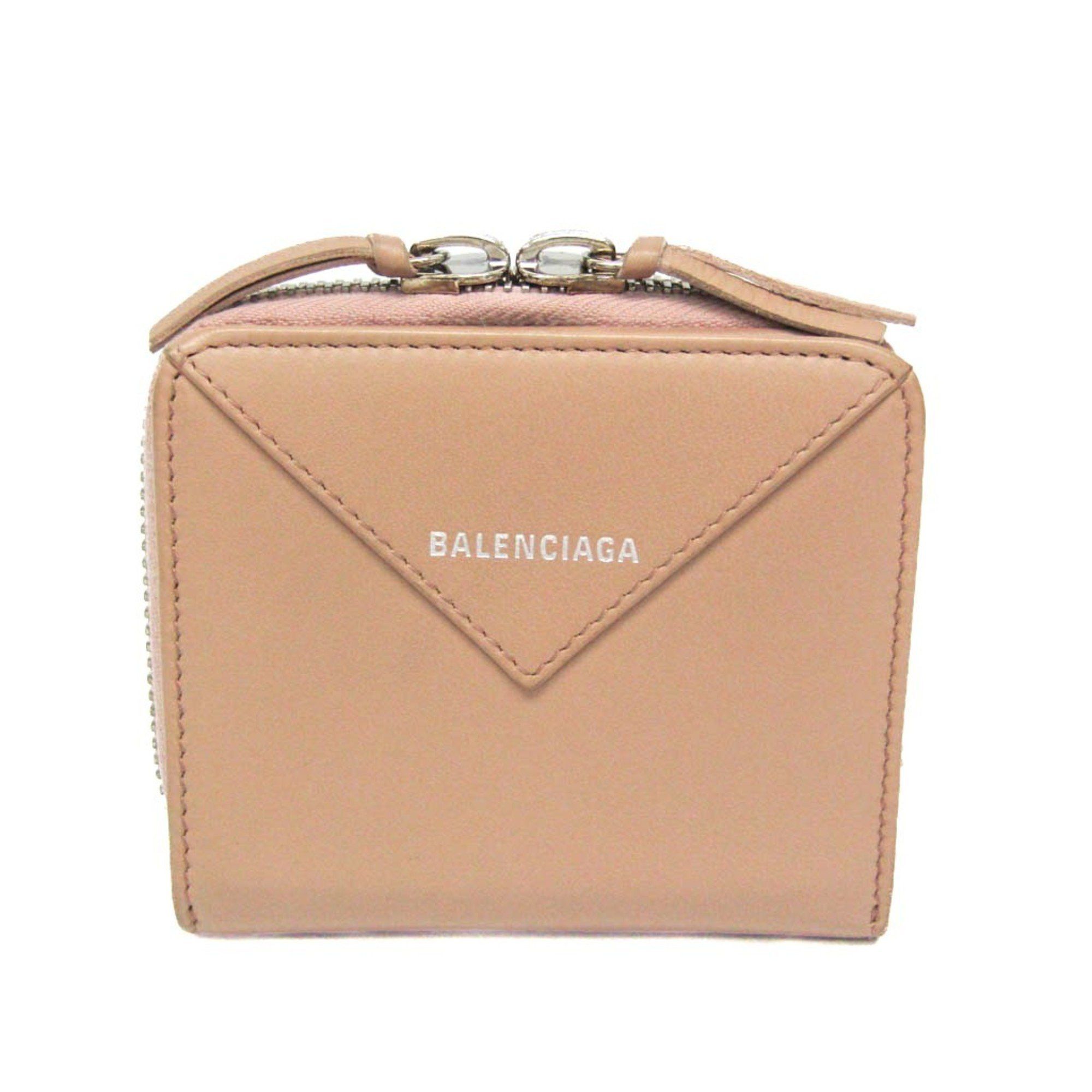 Balenciaga Balenciaga PAPIER ZA BILLFOLD 371662 Women's Calfskin Wallet (bi-fold) Beige Size ONE SIZE - 1 Thumbnail