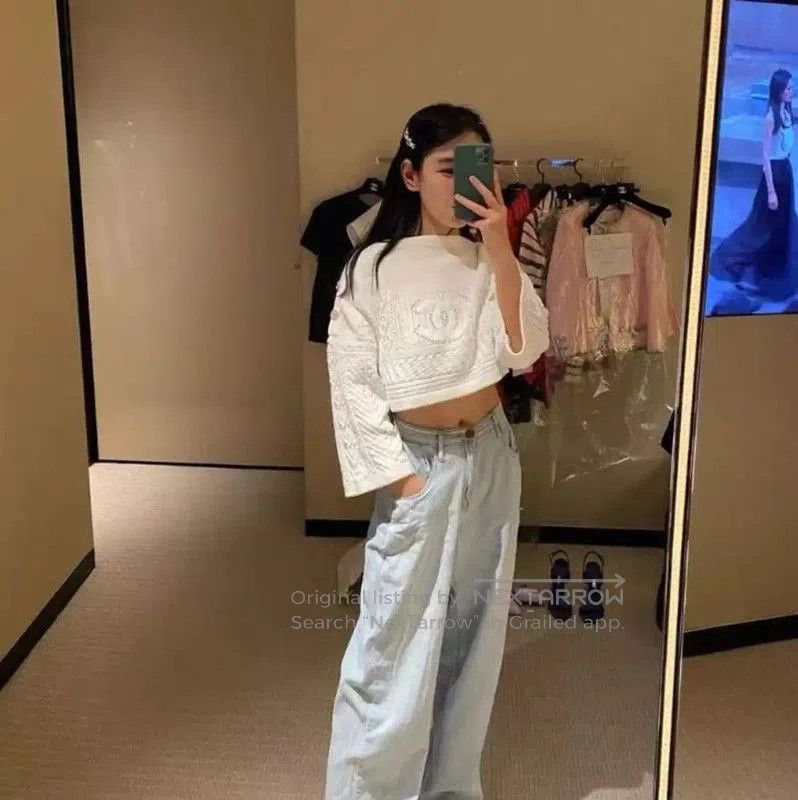 Chanel Chanel White Knitted Pullover Sweater . Size S / US 4 / IT 40 - 9 Thumbnail