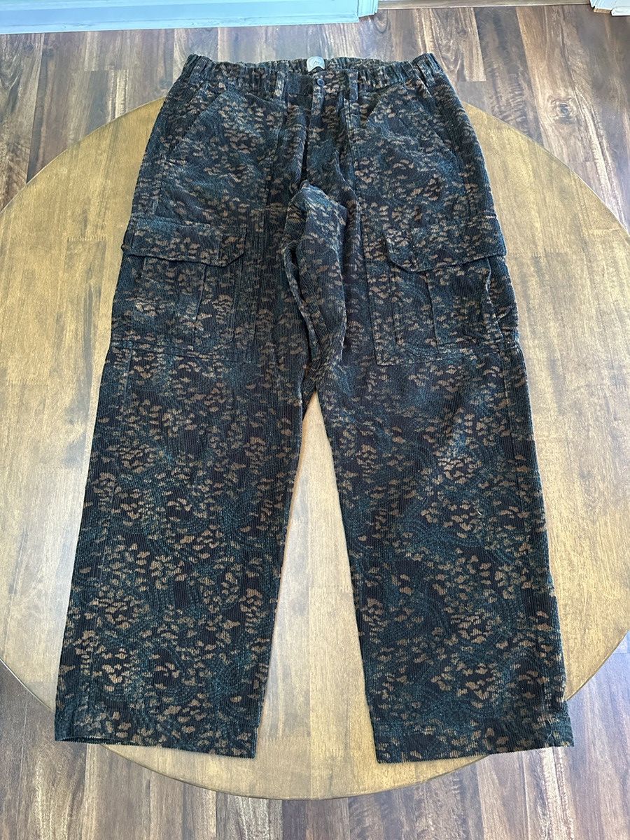 18 East Corduroy Block Print Cargo Pants Sz L