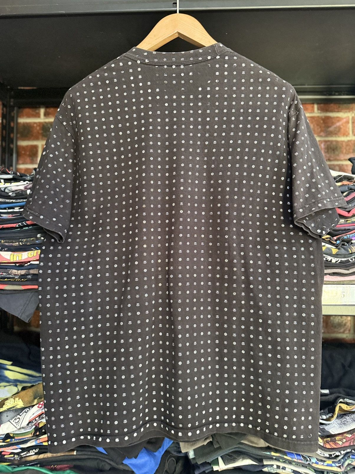 Stussy × Vintage Vintage Stussy Authentic Gear Monogram Aop Faded Tee Size US L / EU 52-54 / 3 - 8 Thumbnail