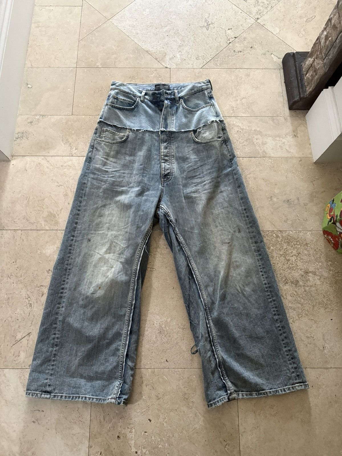 Balenciaga Balenciaga cut up jeans | Grailed