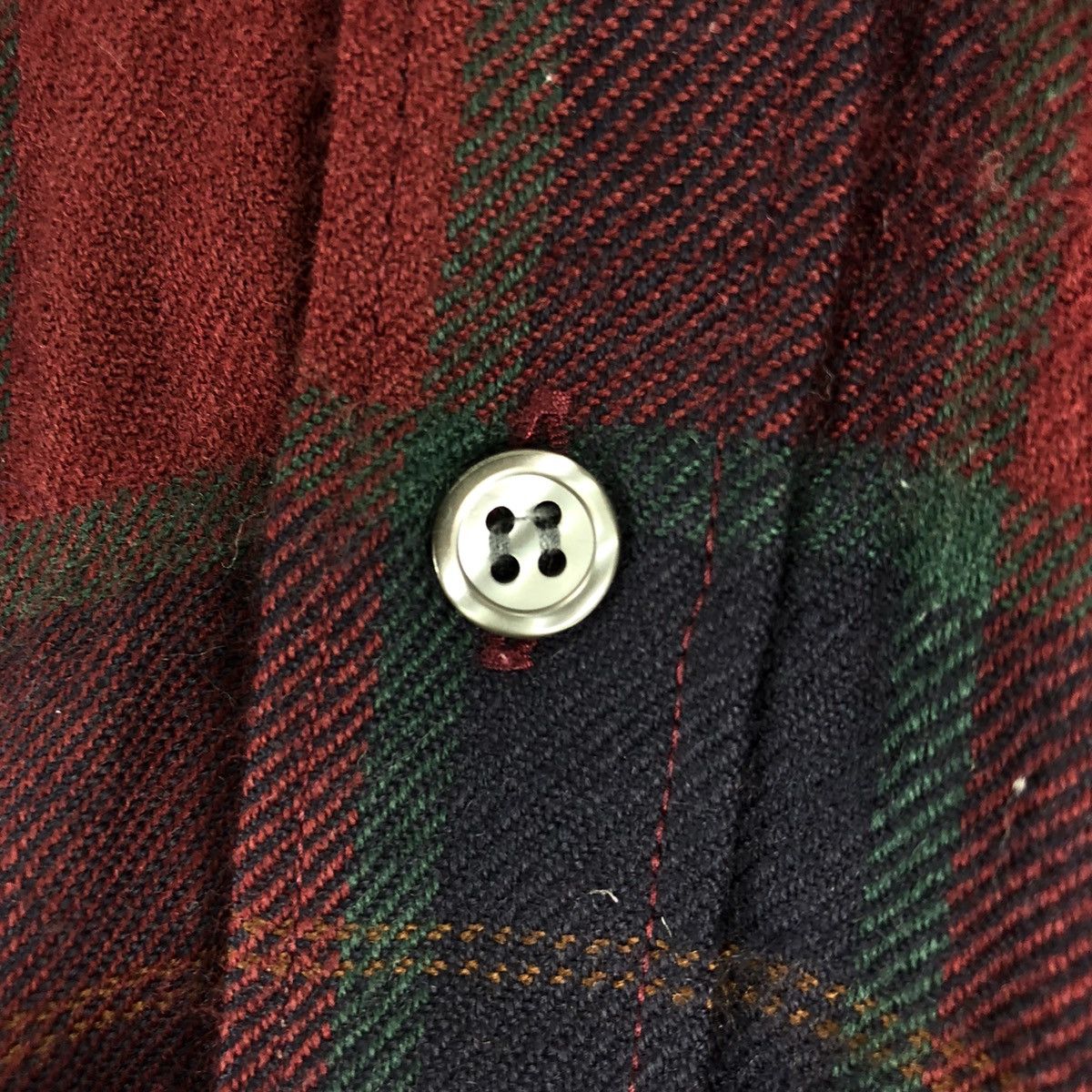 Japanese Brand Vintage 80'a Wool Flannel Checkered by Key Largo Size US S / EU 44-46 / 1 - 12 Thumbnail