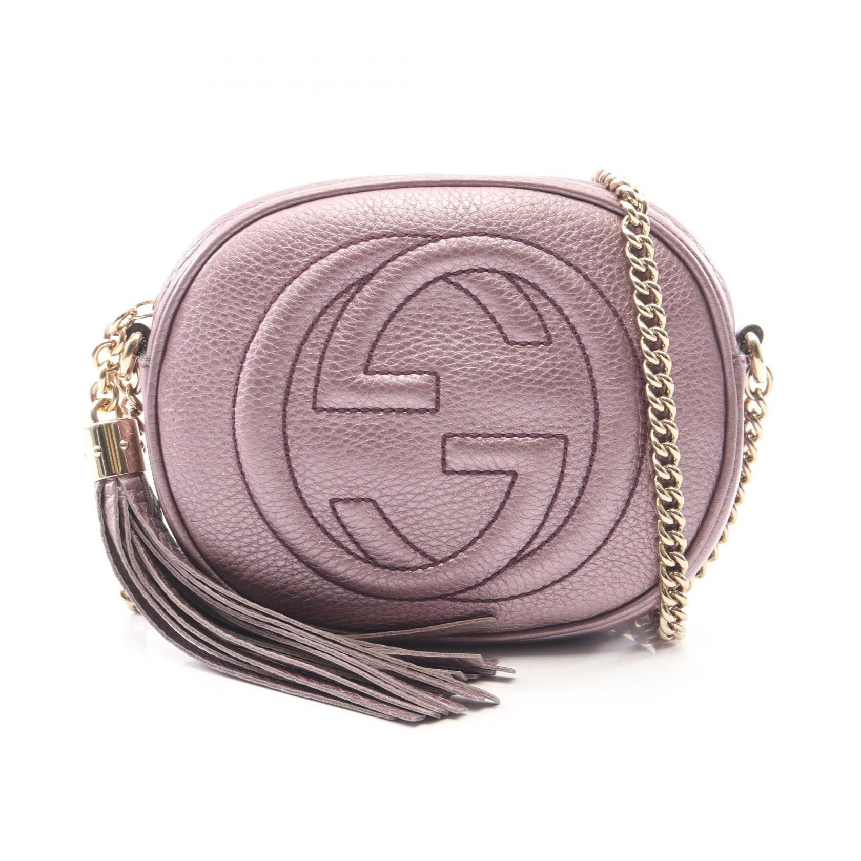 Gucci Gucci Gucci Soho Metallic Leather Shoulder Bag Leather Shoulder Bag 353965AH90G DUTY FREE for USA Size ONE SIZE - 1 Thumbnail