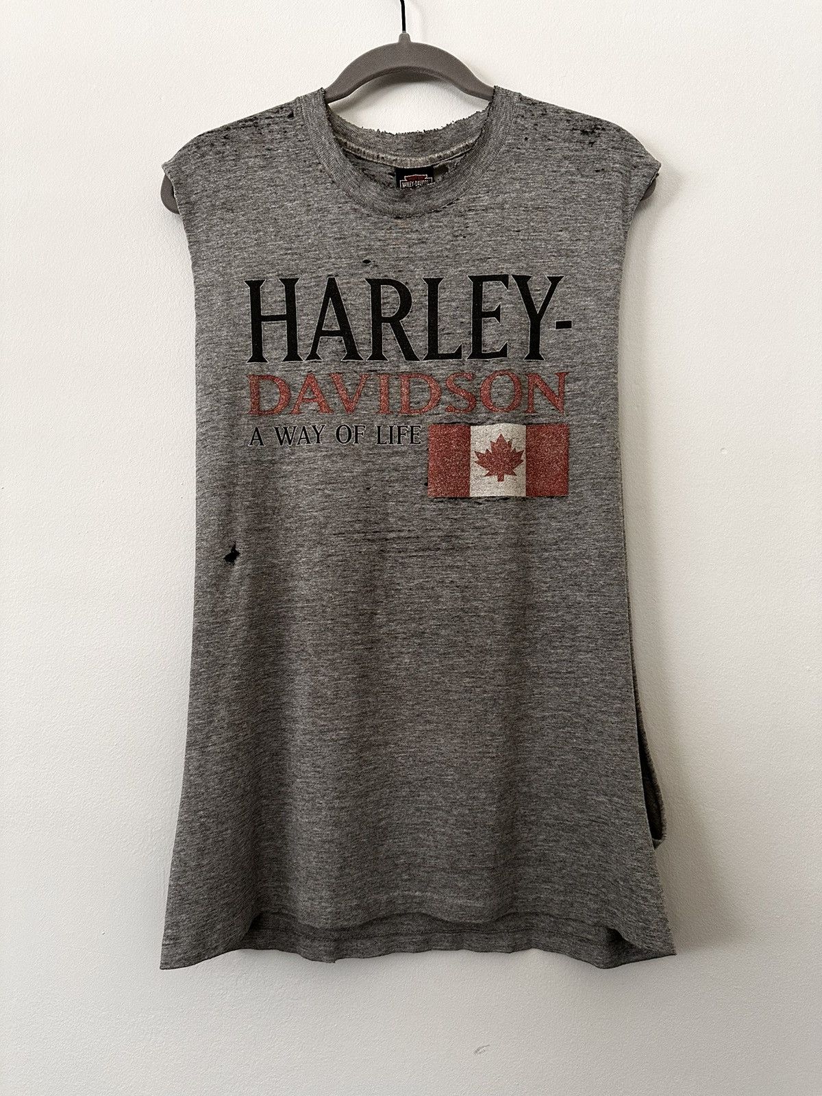 Harley Davidson Vintage Harley Davidson Thrashed Sleeveless Size US M / EU 48-50 / 2 - 3 Thumbnail