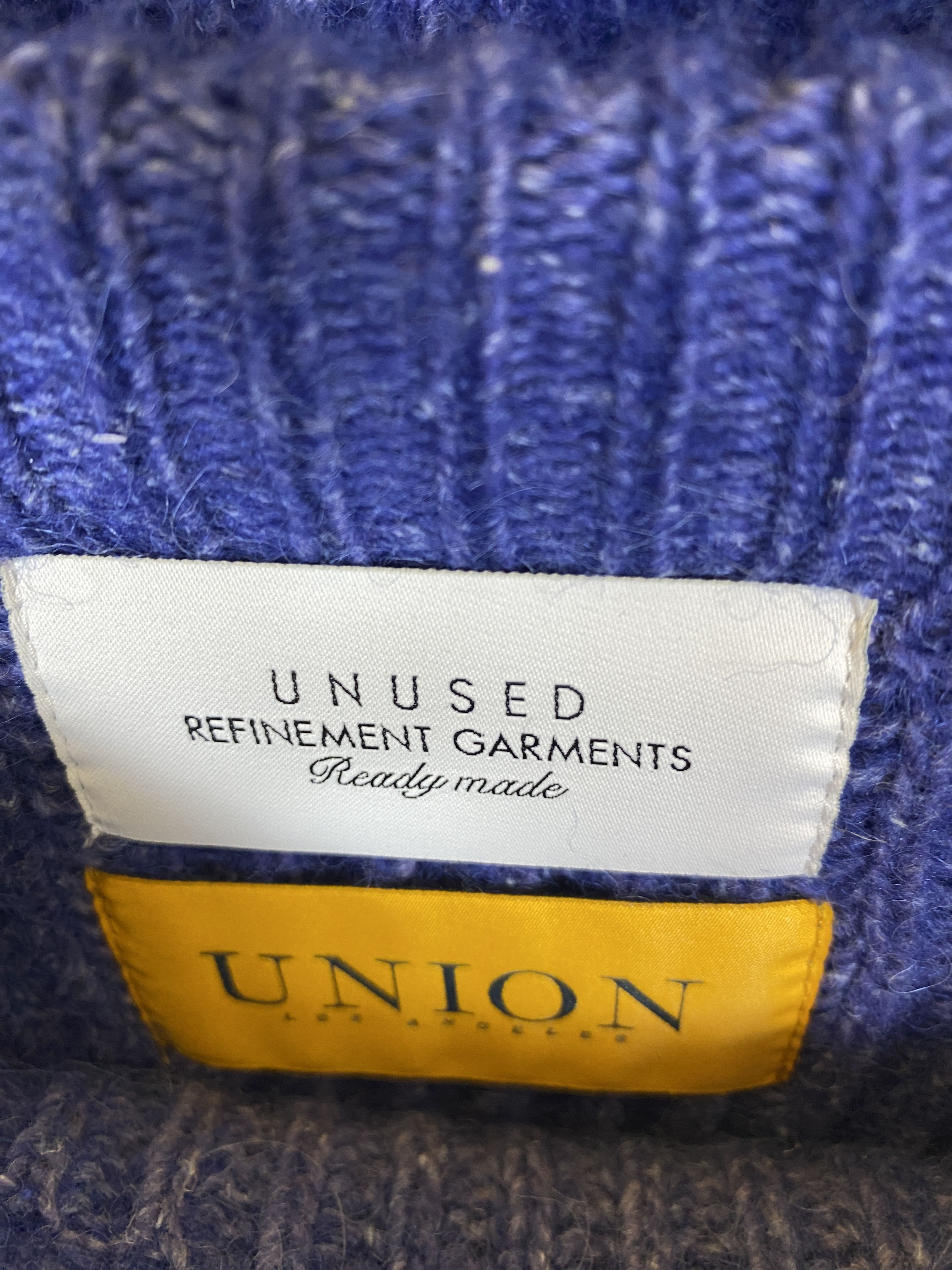 Unused Union x Unused Tri-Color Wool Alpaca Blend Knit Hoodie Size US M / EU 48-50 / 2 - 6 Thumbnail