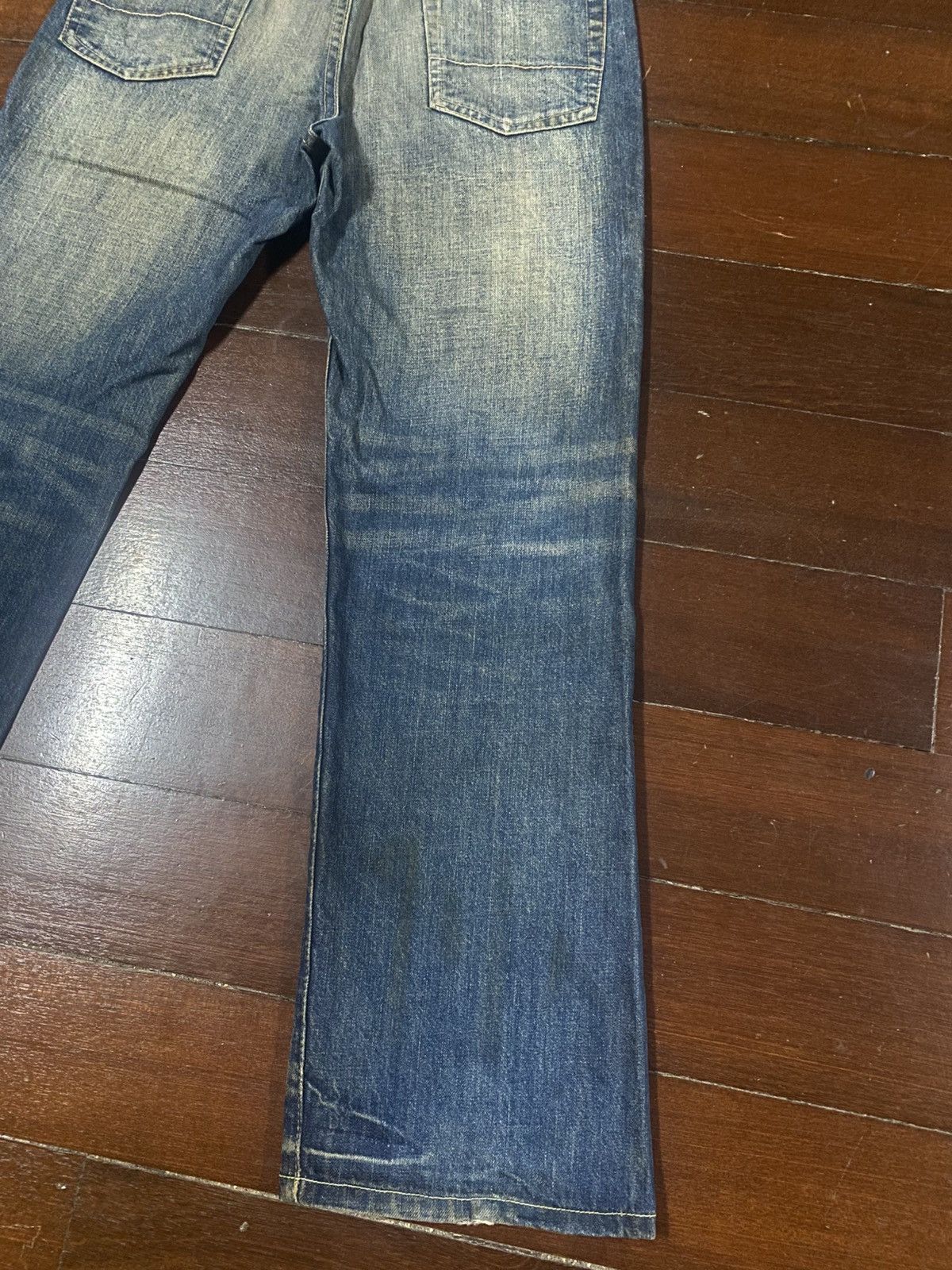Abercrombie & Fitch Vintage Abercrombie Blue Wash Distressed mud wash lowrise Size US 33 - 12 Thumbnail