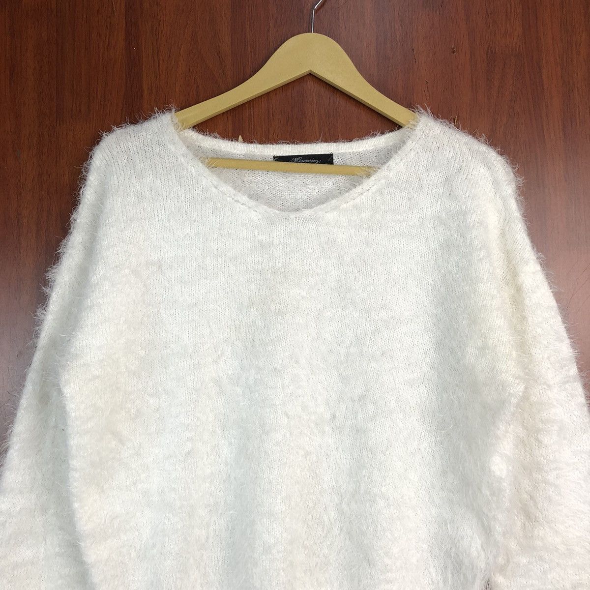 Aran Isles Knitwear Mounior White Mohair Knitwear #938 Size M / US 6-8 / IT 42-44 - 2 Thumbnail