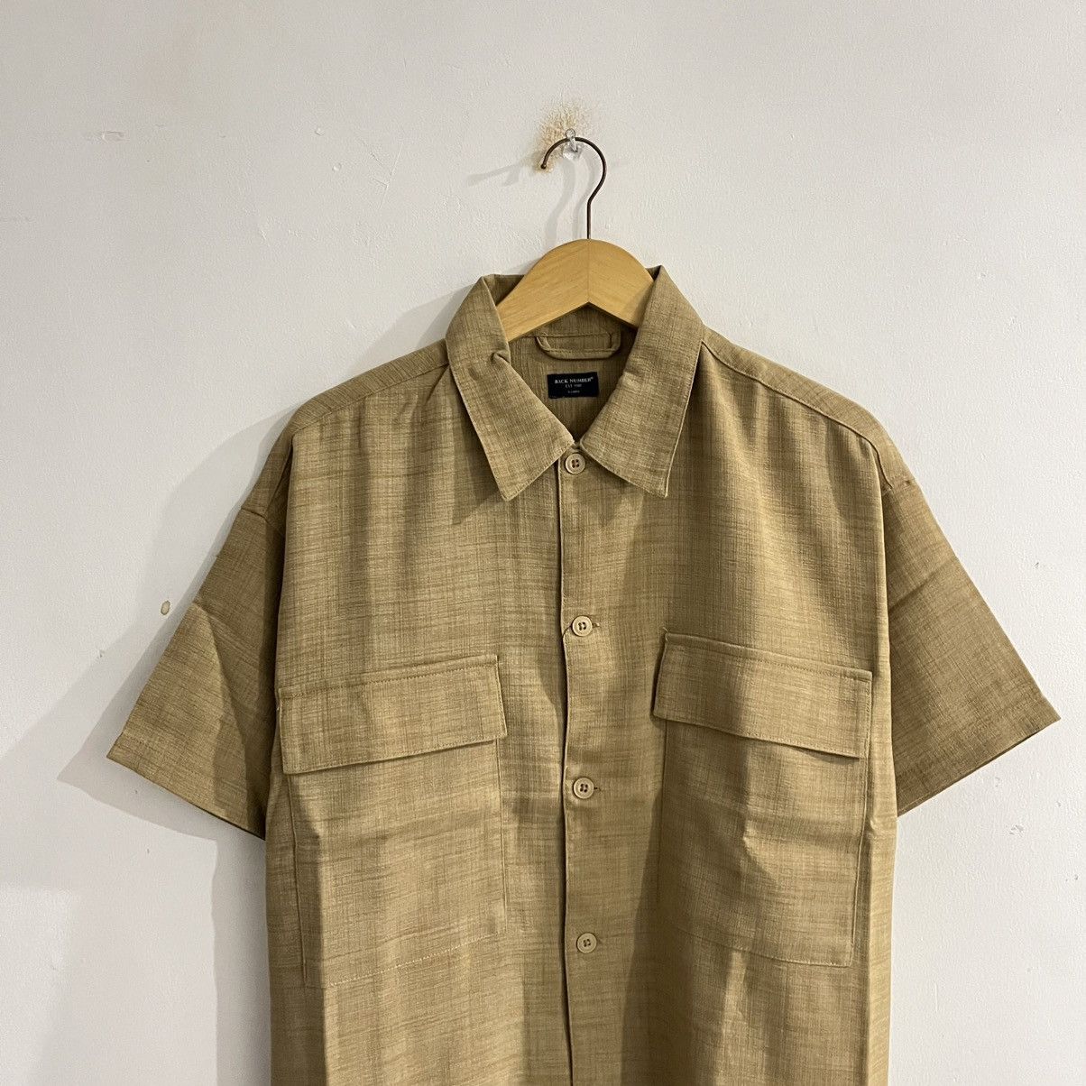 Japanese Brand Back Number Short Sleeve Button Up Size US XL / EU 56 / 4 - 2 Thumbnail