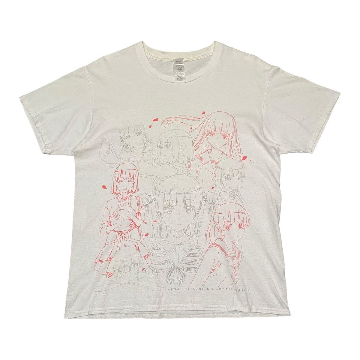 RARE💥 SAENAI HEROINE NO SODATEKATA MANGA SKETCH T SHIRT