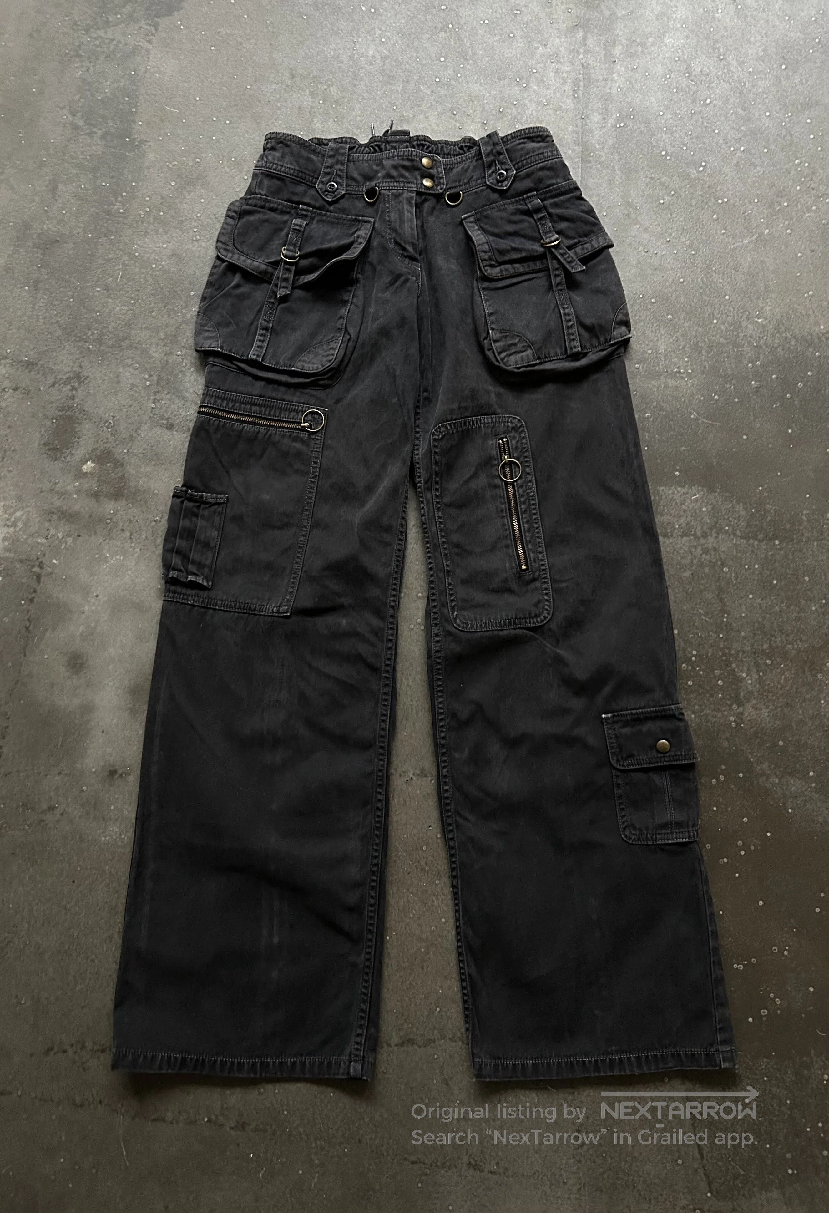 Share Spirit Homme high-waisted cargo denim pants. Size US 28 / EU 44 - 1 Thumbnail