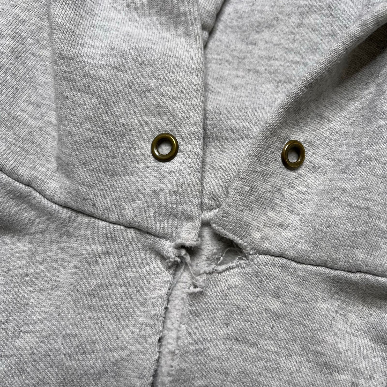 Nike Vintage 90s Nike Swoosh Hoodie Grey Size XL Distress Rip Size US XL / EU 56 / 4 - 11 Thumbnail