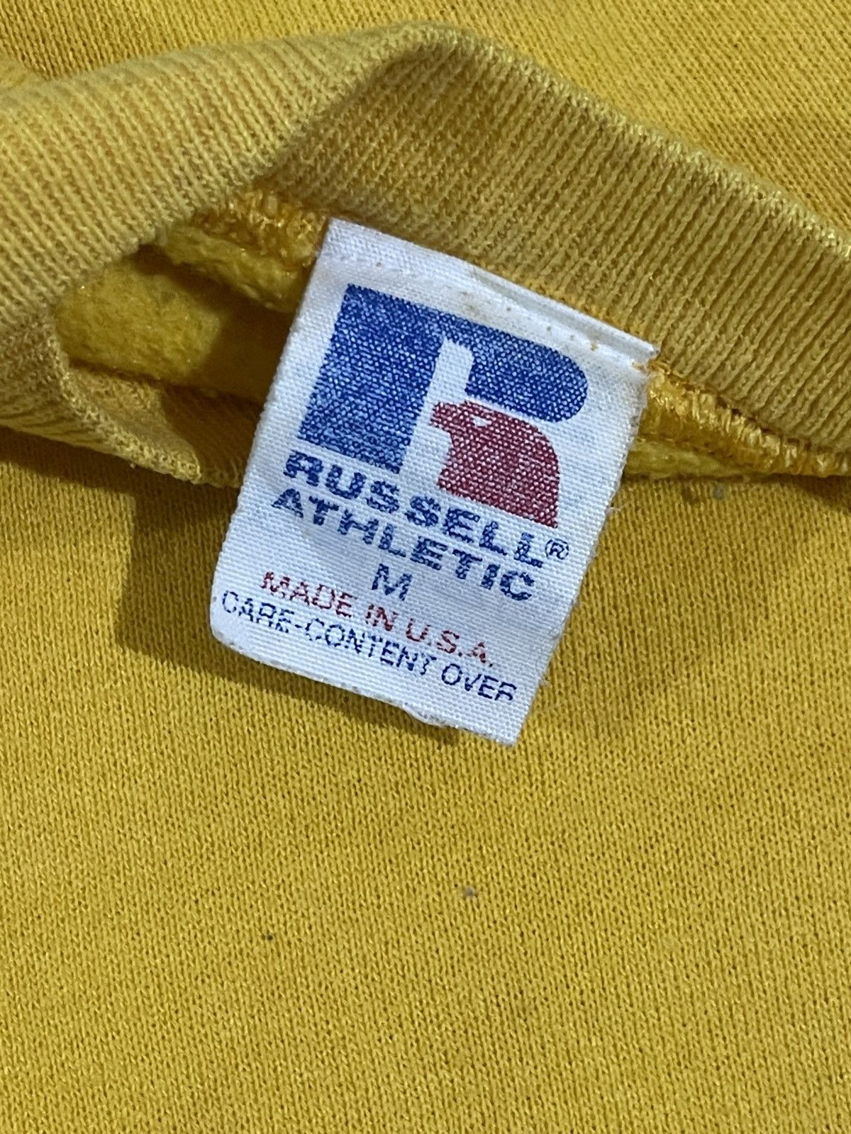 Russell Athletic Vintage Russell Athletic Yellow Thrashed sweatshirt Size US M / EU 48-50 / 2 - 6 Thumbnail