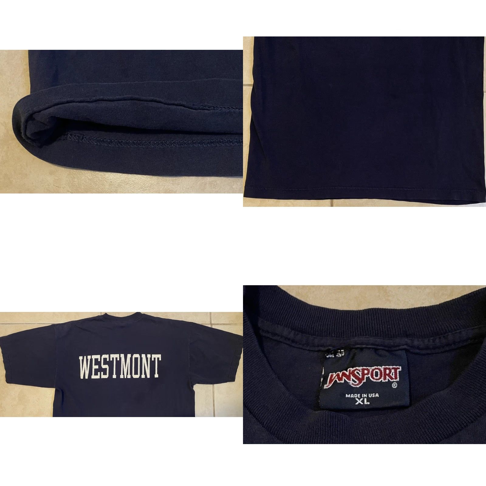Vintage VINTAGE 90s Westmont College Faded Shirt XL USA California College Grunge USA Men Blue Short Sleeve T-Shirt Size US XL / EU 56 / 4 - 8 Thumbnail