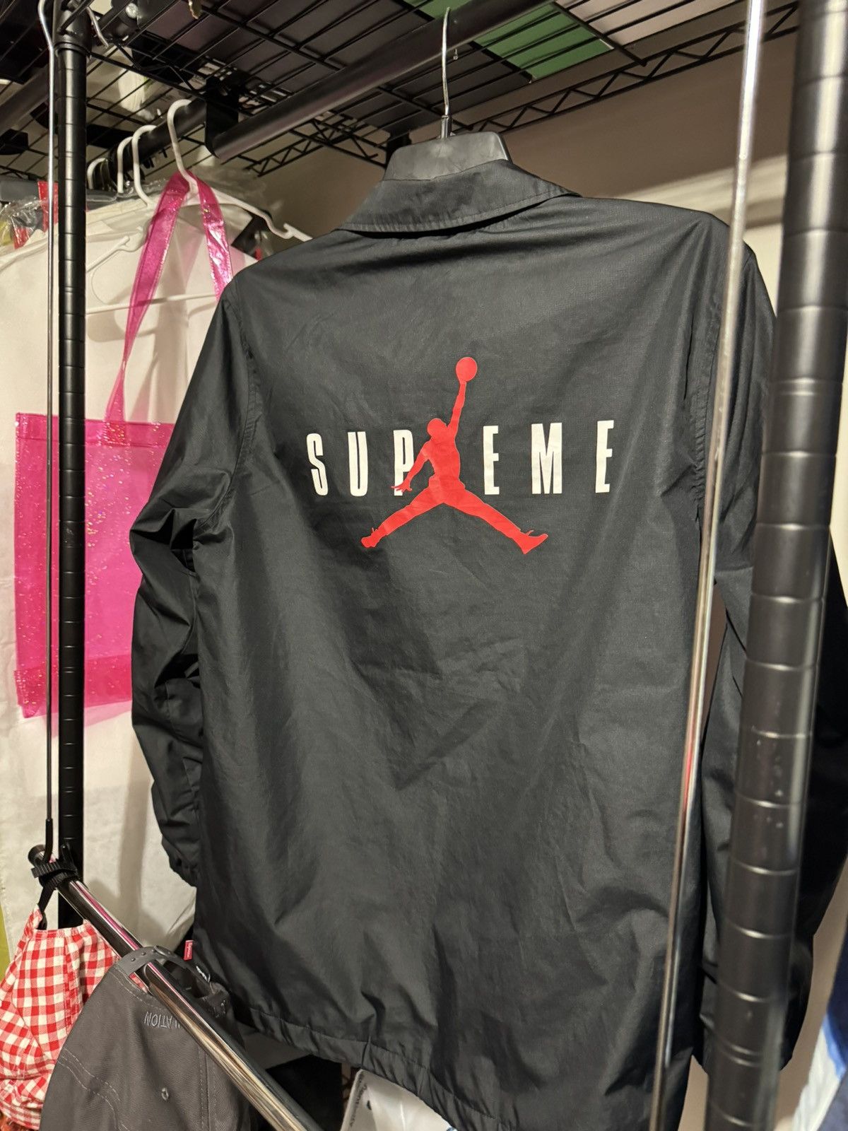 Jordan Brand × Supreme Supreme Jordan Coaches Jacket Black Medium Size US M / EU 48-50 / 2 - 8 Thumbnail