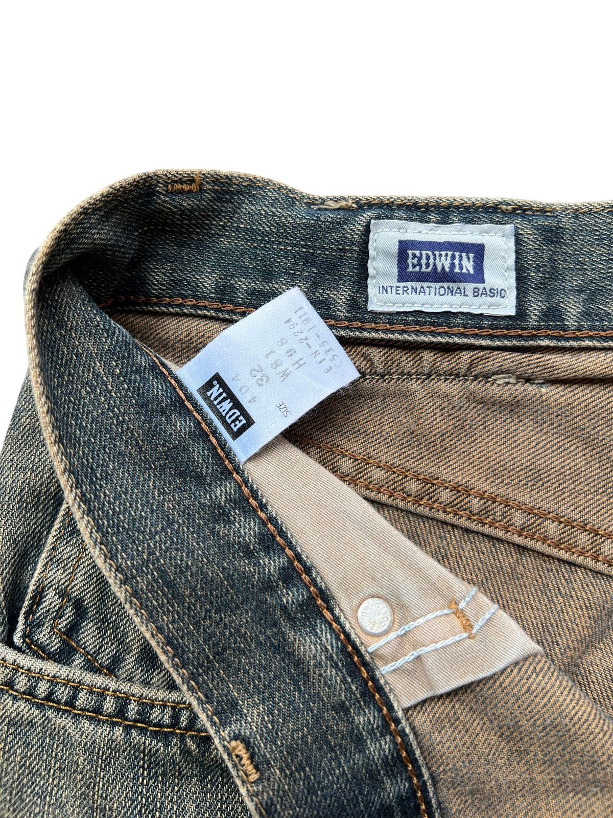Edwin Vintage Edwin Distressed Rusty Denim Jeans 32x32 Size US 32 / EU 48 - 10 Thumbnail