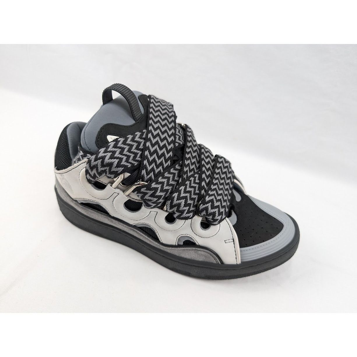 Lanvin o1rshd1 Curb Sneakers in White/Anthracite Size US 8 / EU 41 - 2 Thumbnail