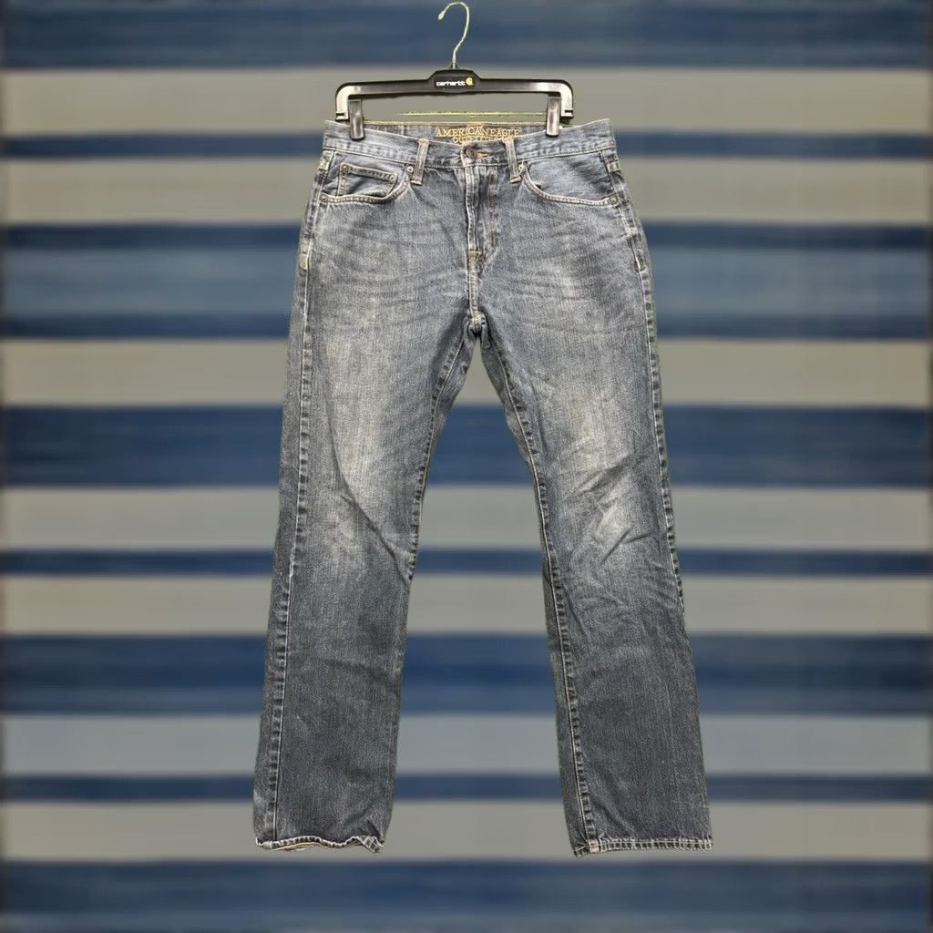 American Eagle Outfitters American Eagle Outfitters Jeans Mens 32x34 Dark Wash Straight 5-Pocket Denim Blue Jeans Regular Rise Size US 32 / EU 48 - 1 Thumbnail